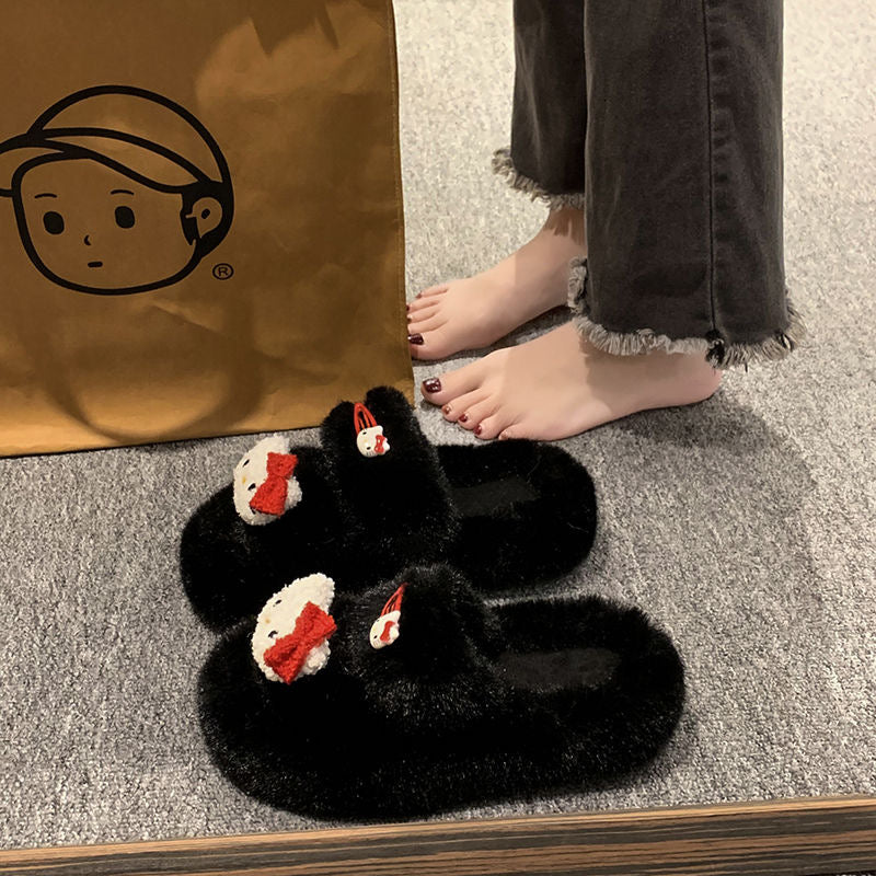 Hellokitty Fuzzy Slippers Women Kawaii Slippers for Women Fluffy Kawaii House Slippers Cute Slippers for Women