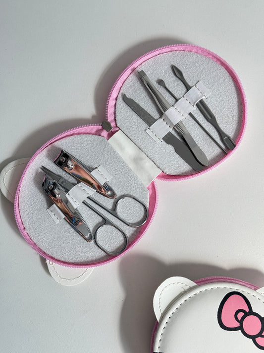 Hellokitty PU Shape Organizer Bag Nail Set