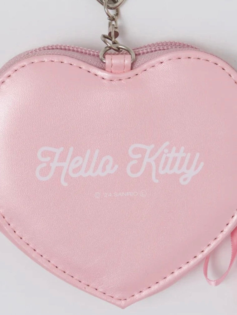 Hellokitty Pink Heart Shaped Purse Keychain
