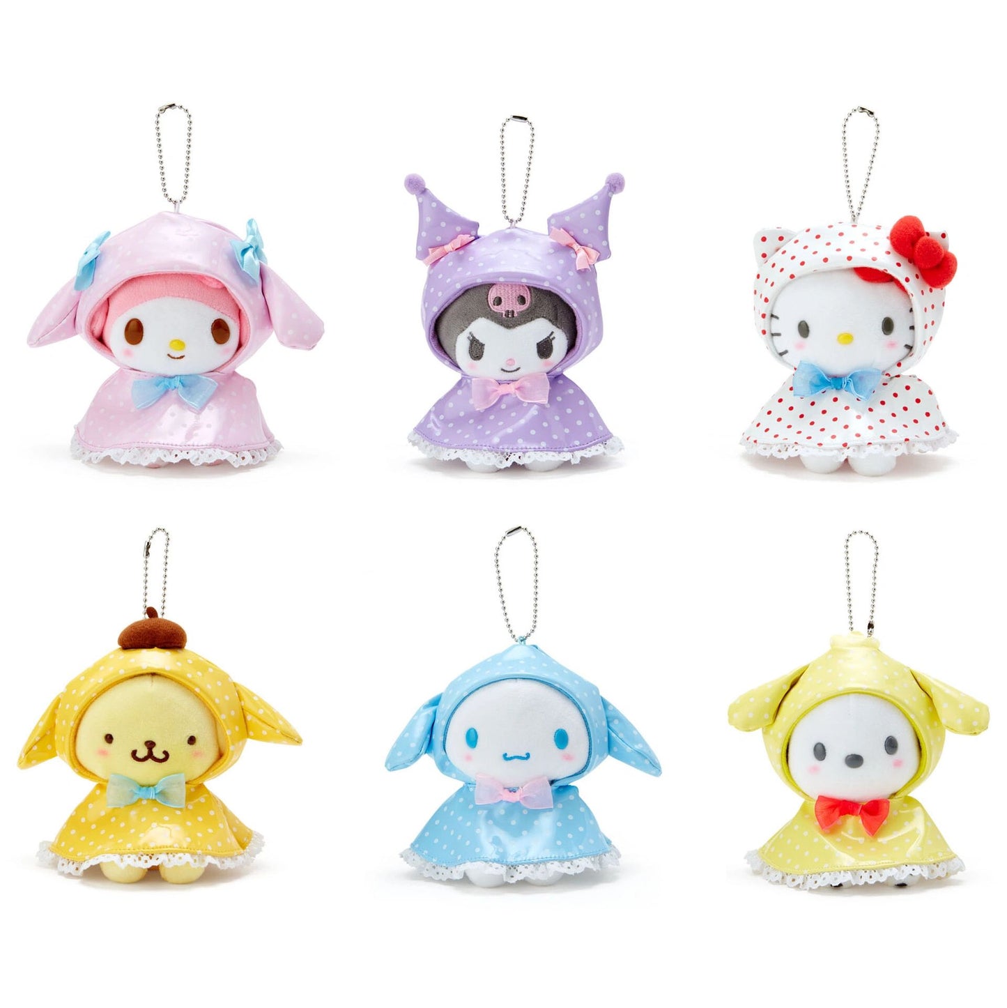 Hellokitty Rainwear Plush Keychain|Cute Pendant Doll Keyring Accessories Pendant Toy Girls Gift