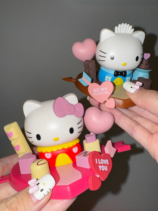 Hellokitty Valentine's Day Decor Gifts 2 Pcs Table Ornaments Sweet Valentines Day Gifts for Him Her