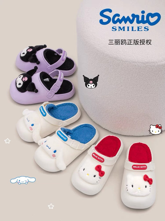 KT Slides Fuzzy for Women Slippers Winter Warm Plush Comfy Non-Slip Waterproof House Cloud Slide Slippers for Indoor Outdoor