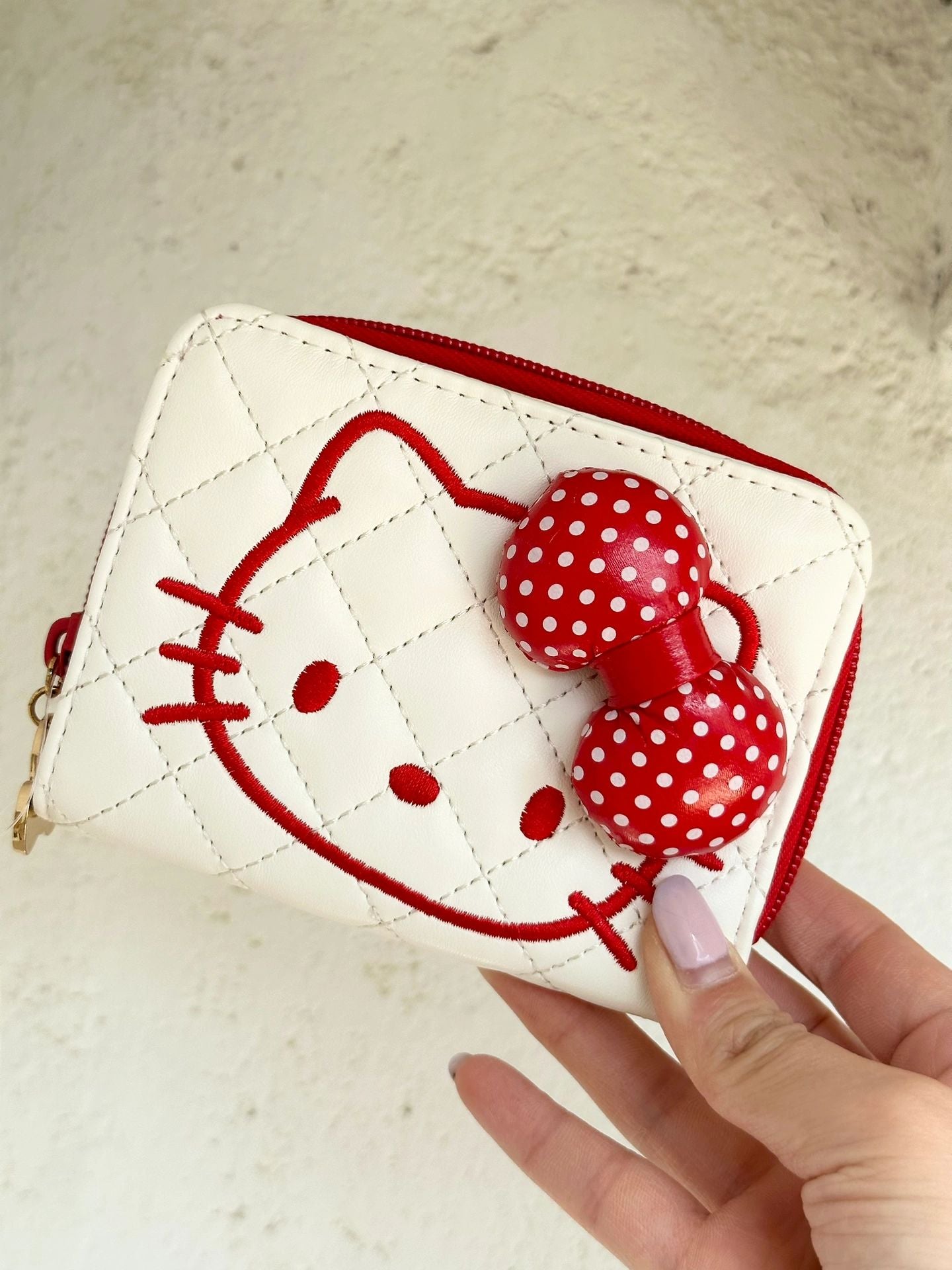 Hellokitty Wallet for Women and Girl, Short PU Leather Zipper Cute Coin Purse