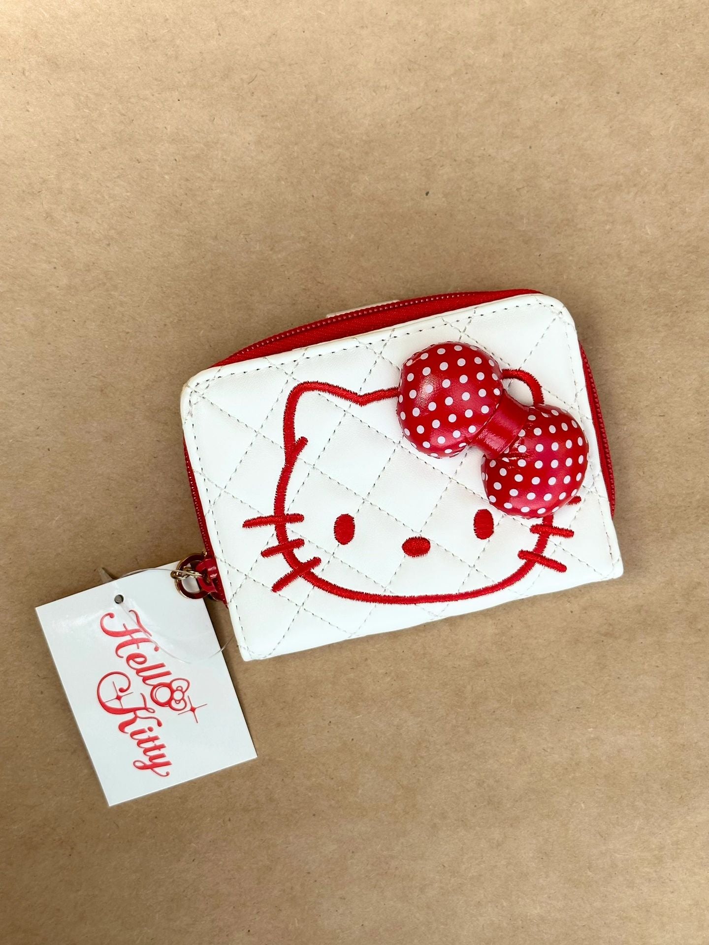 Hellokitty Wallet for Women and Girl, Short PU Leather Zipper Cute Coin Purse