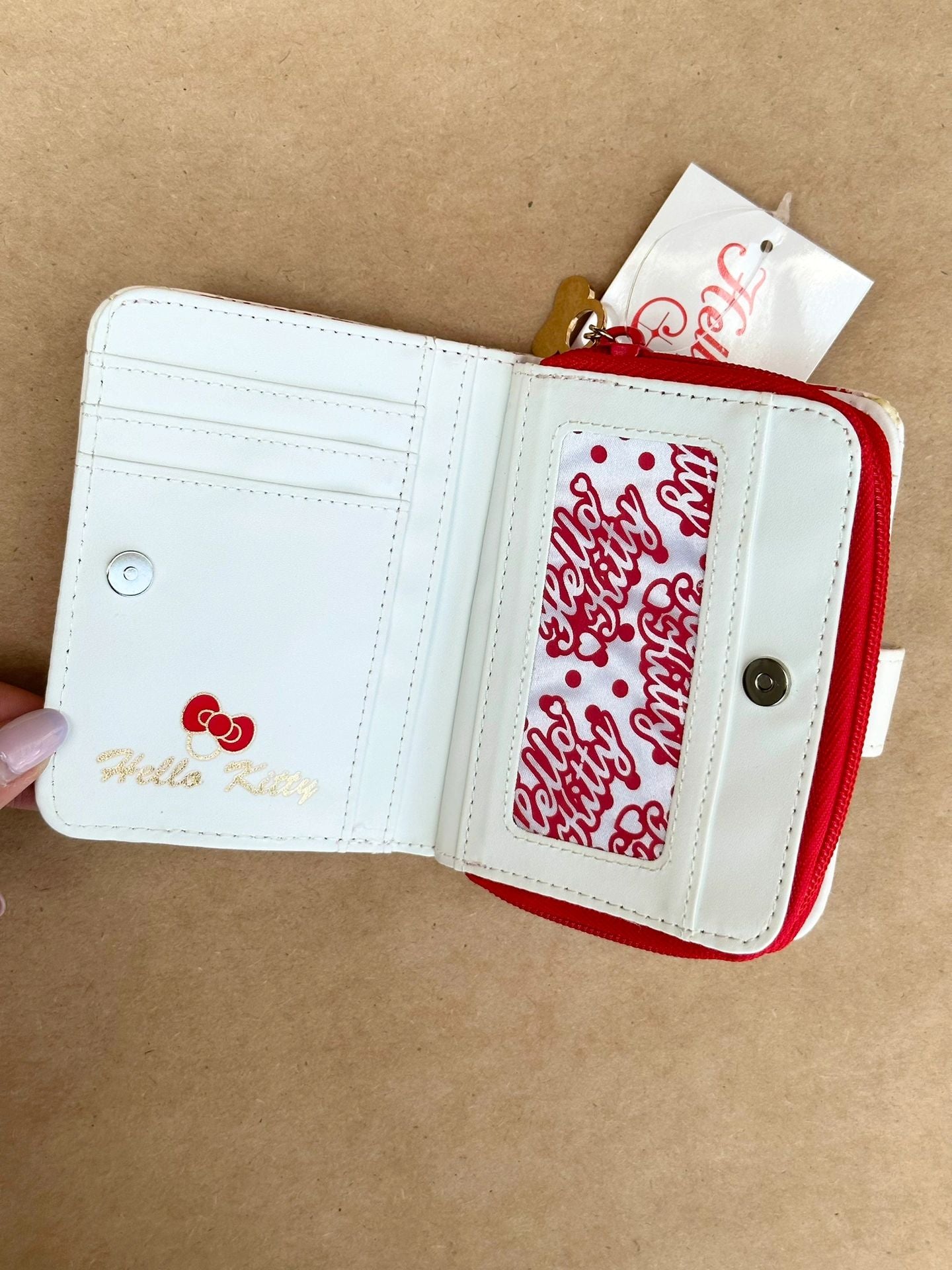 Hellokitty Wallet for Women and Girl, Short PU Leather Zipper Cute Coin Purse