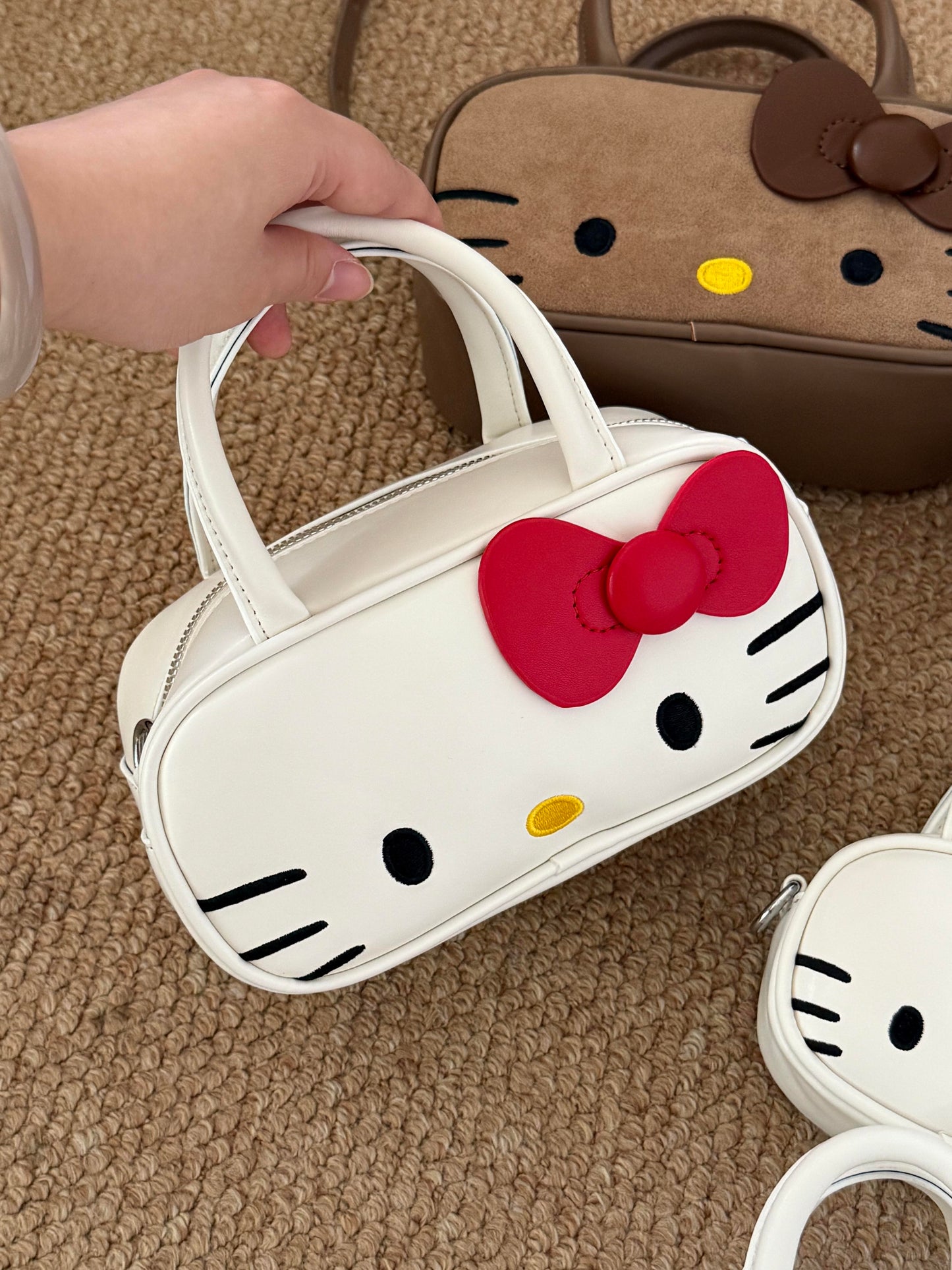 Hellokitty Top Handle Purses for Women Crossbody bags Barrel Satchel Handbags with Adjustable Shoulder Strap