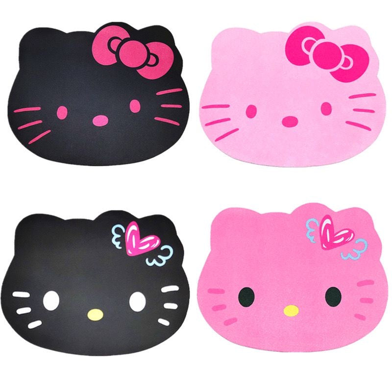 Hellokitty Mouse Pad Cute 2 Pack, Small Waterproof PVC Mousepad, Non-Slip Rubber Base Personalized Computer Mouse Mat for Office Home