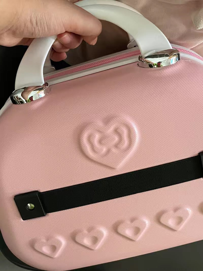 Hello Kitty 14 Inch Cosmetic Case Box Beauty Makeup Bag Organizer Cartoon Hellokitty Travel Suitcase Luggage Storage Bag