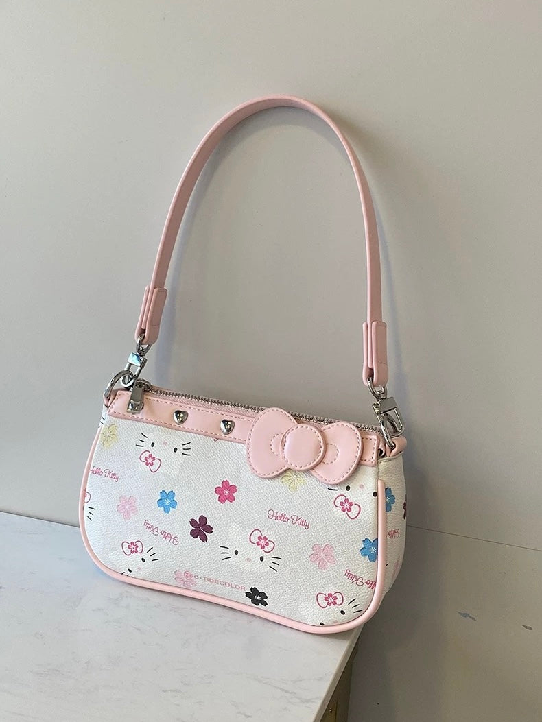 Hellokitty Hobo Bag for Women Shoulder Crossbody Bags Y2K Small Clutch Totes Handbag Evening Armpit Top Handle Purse(gift box packaging)