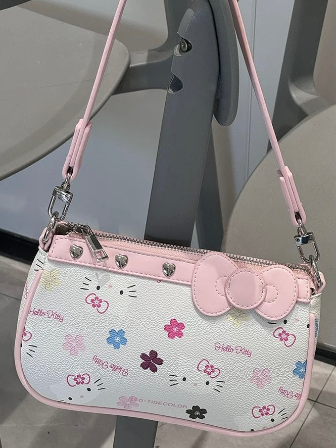 Hellokitty Hobo Bag for Women Shoulder Crossbody Bags Y2K Small Clutch Totes Handbag Evening Armpit Top Handle Purse(gift box packaging)