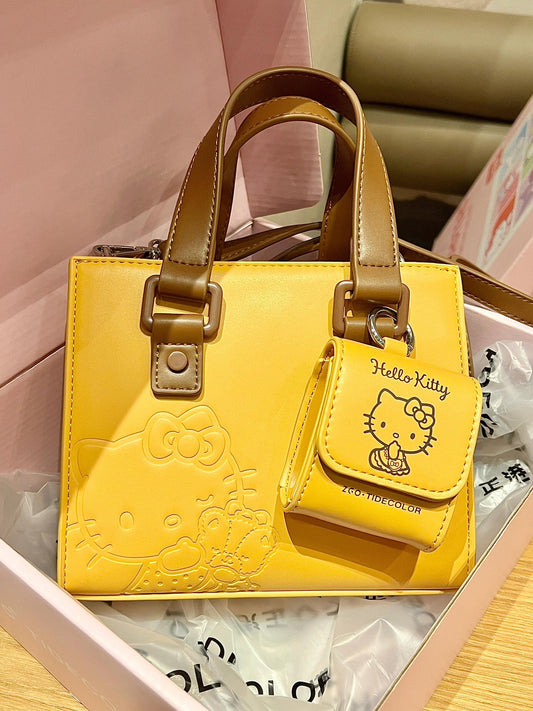 Sanrio Crossbody Messenger Bag Classic Cambridge Bag Work Cross-body Bag Satchel Purse Handbag(gift box packaging)