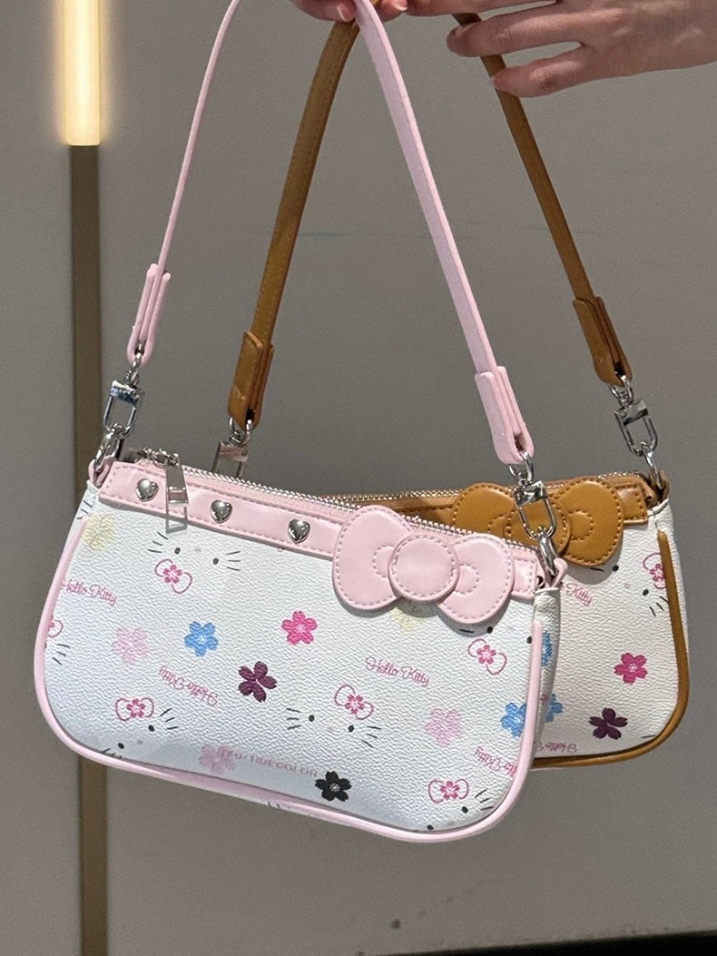 Hellokitty Hobo Bag for Women Shoulder Crossbody Bags Y2K Small Clutch Totes Handbag Evening Armpit Top Handle Purse(gift box packaging)