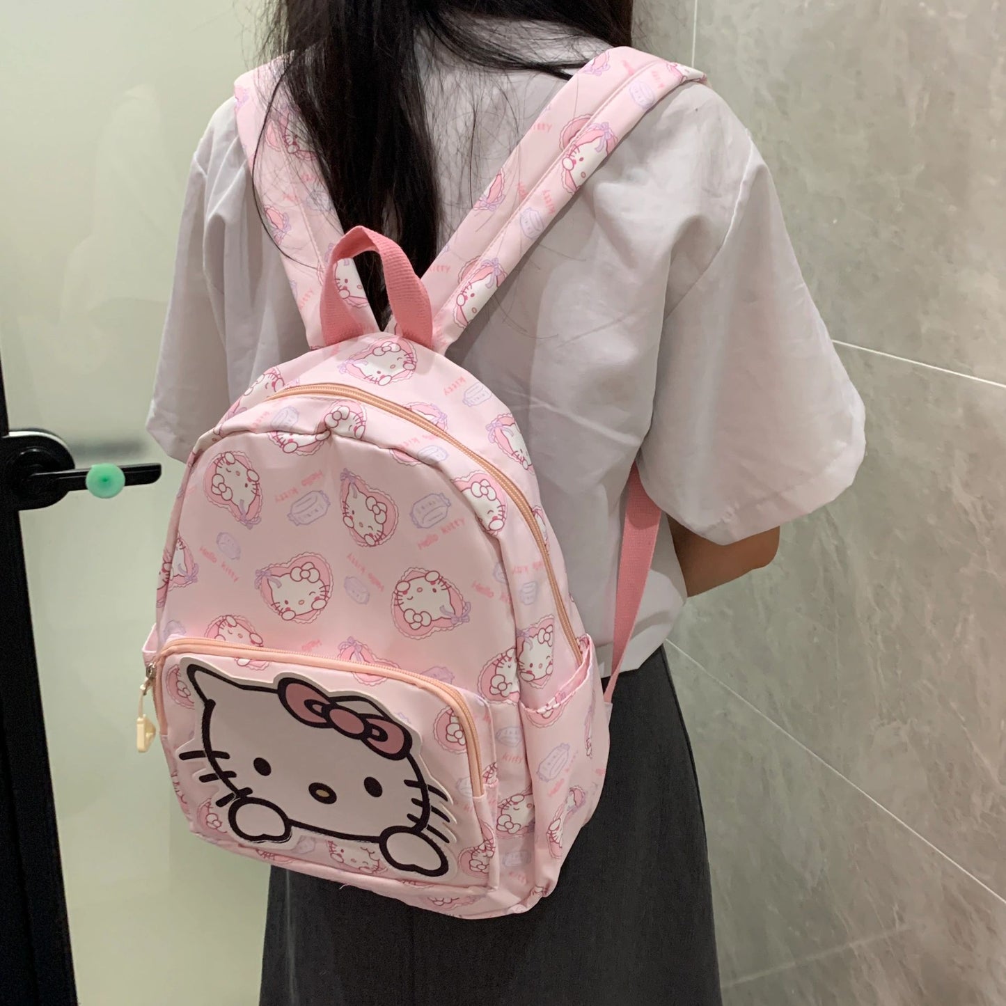 Sanrio Pocket Adult Womens Double Strap Shoulder Bag Purse Backpack