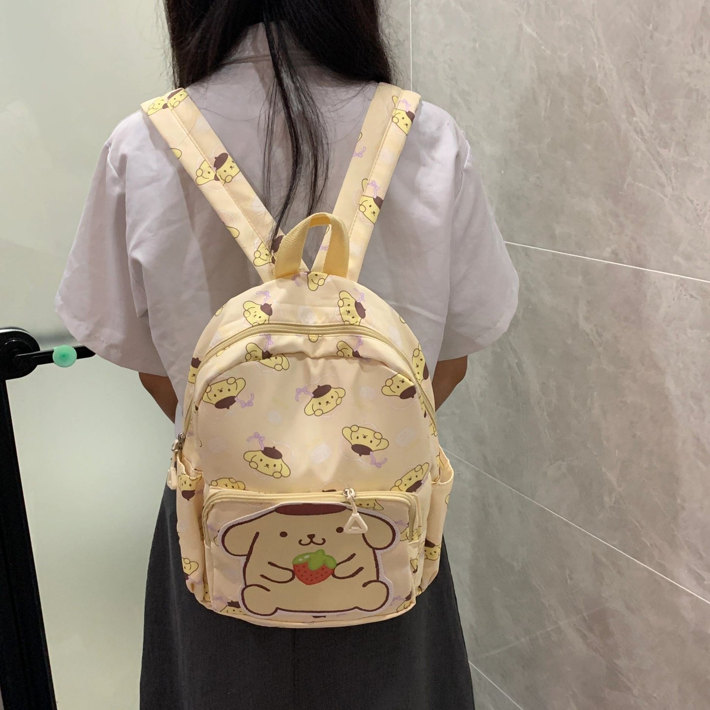 Sanrio Pocket Adult Womens Double Strap Shoulder Bag Purse Backpack