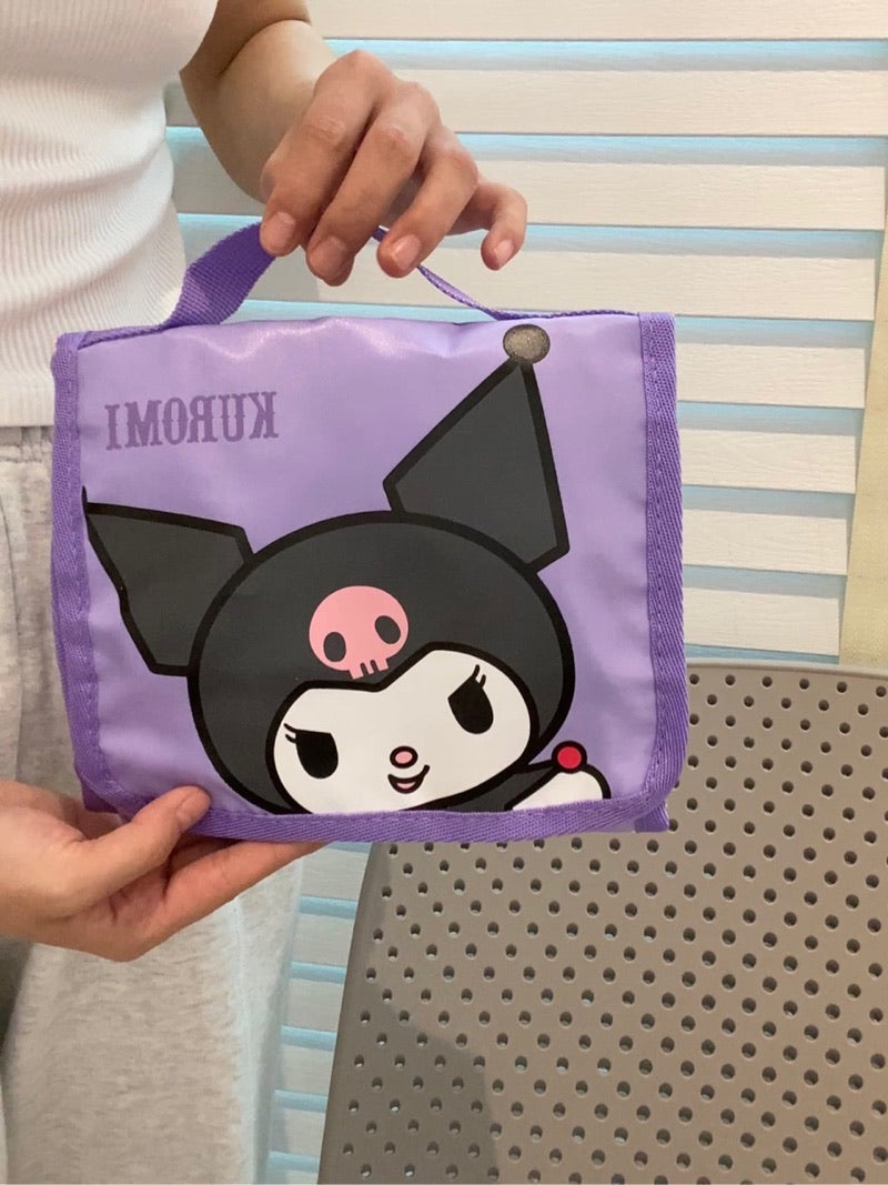 Sanrio Travel Makeup Portable Storage Bag | Dividers for Cosmetics Makeup Brushes Toiletry Jewelry Digital Accessories