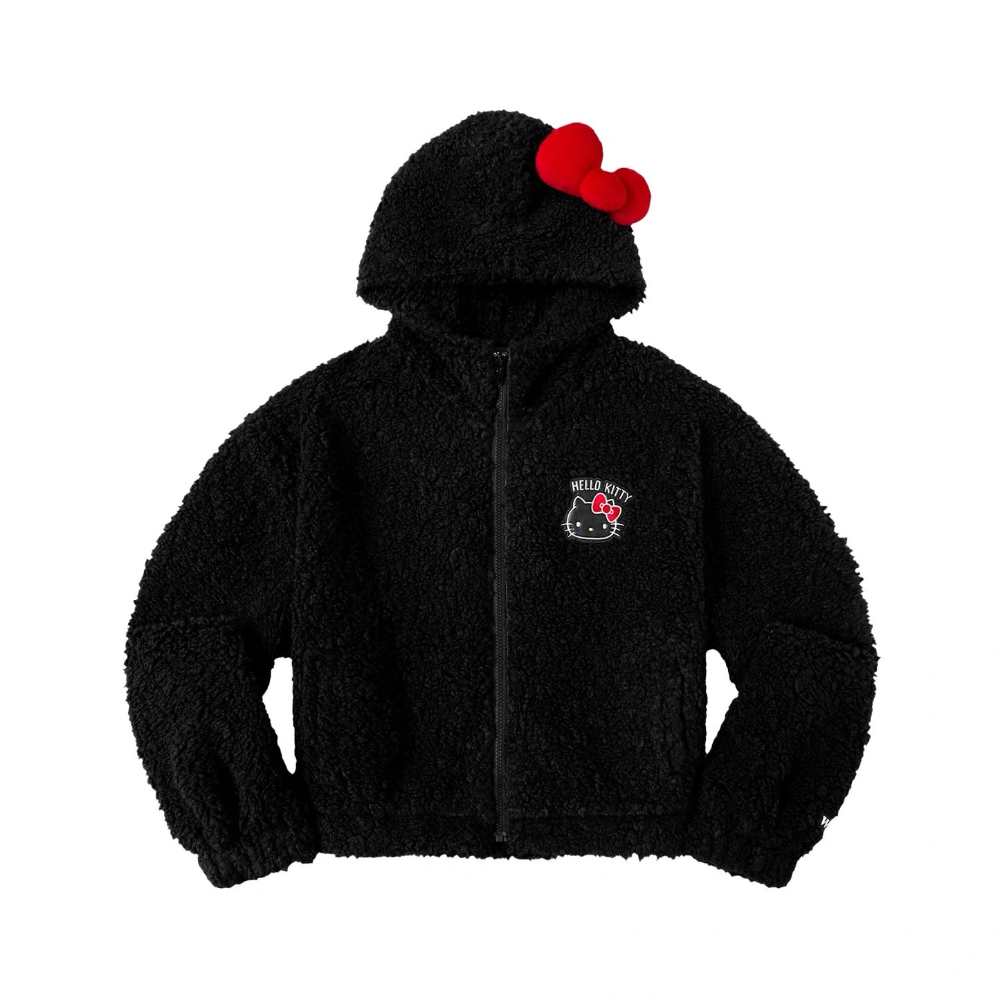 Hellokitty Winter Coats Fleece Faux Fur Shearling Trendy Jackets Warm Outerwear Clothing