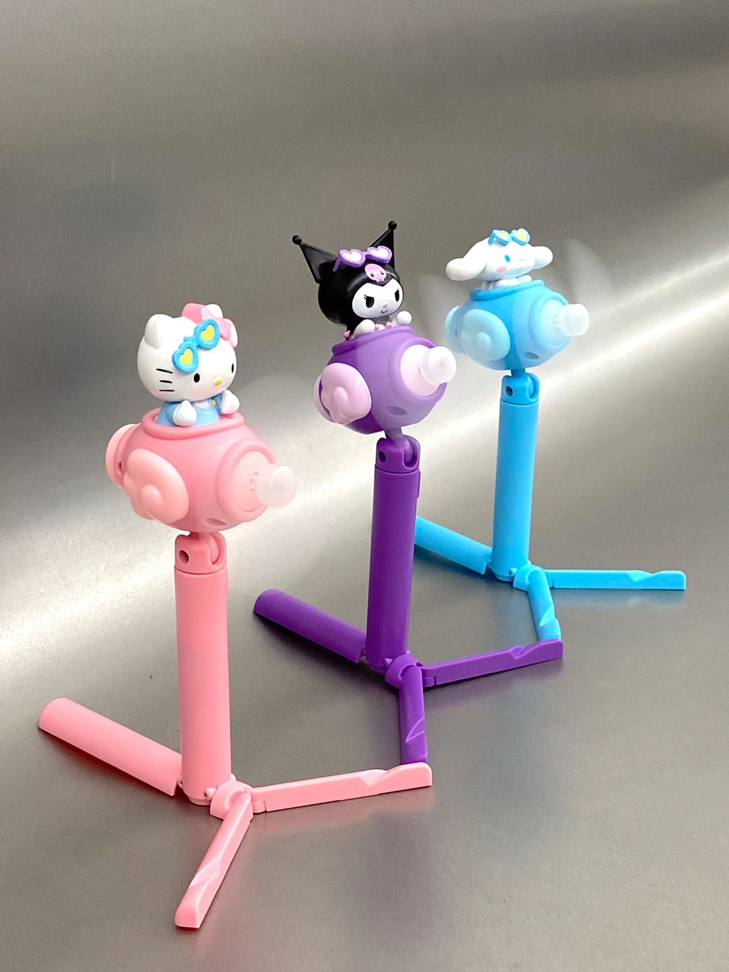 Sanrio Handheld Fan Portable, Mini Hand Held Fan Personal Desk Table Fan with Base for Women Girls Kids Outdoor