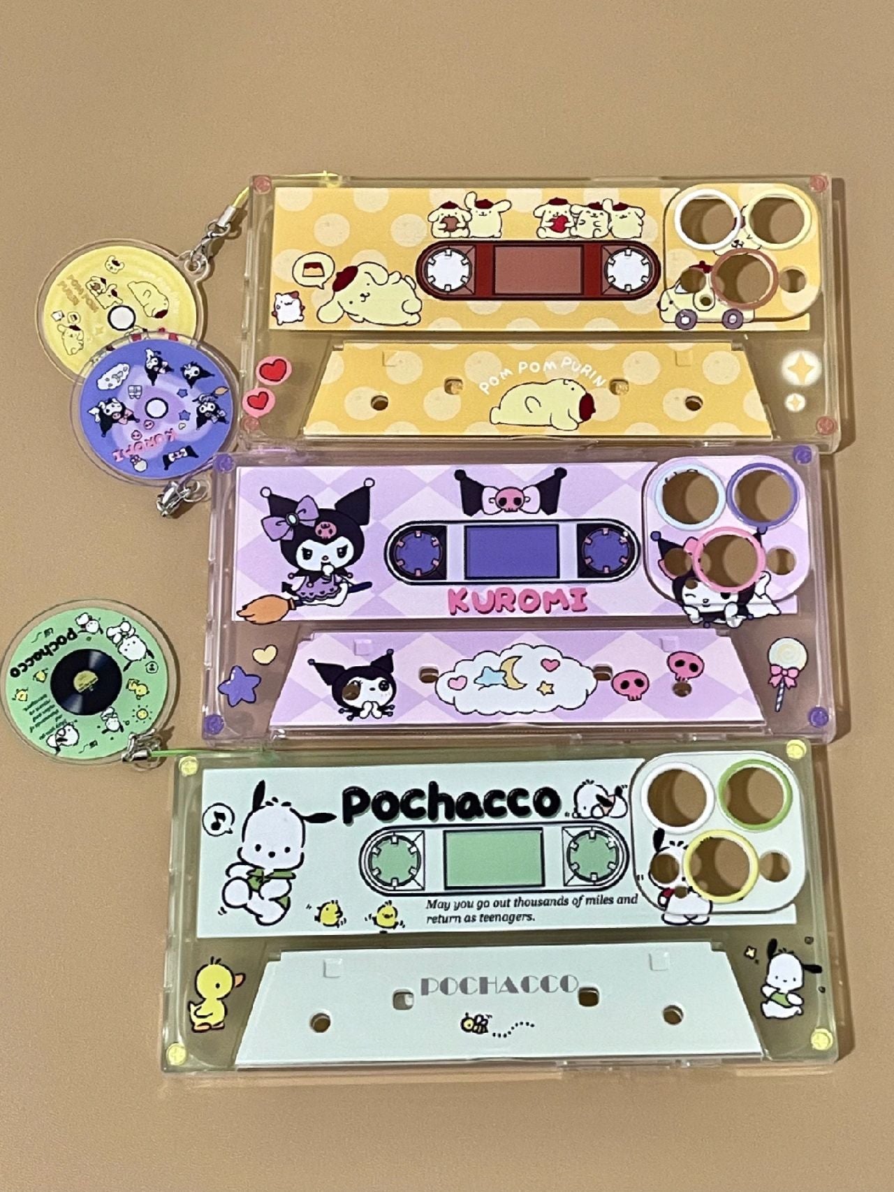 Sanrio Cassettes Holder(With magnetic tape charm)Phone Case