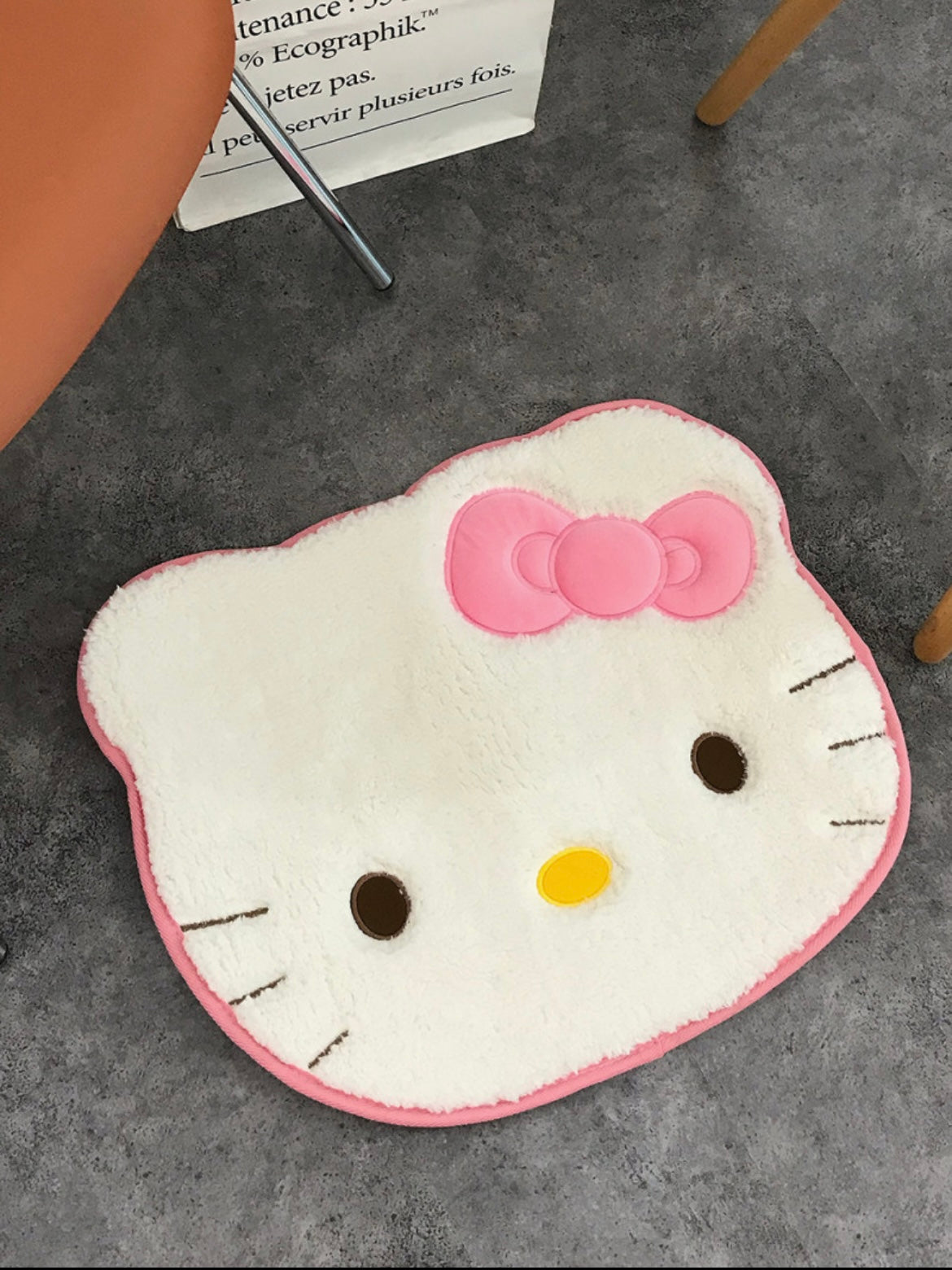 KT Shaped Bathroom Rugs, Machine Washable Bathroom Mats, Ultra Soft & Absorbent Bath Rugs, 18.9x22.8 Inch Shower Bathtub Bedroom Living Room Gift