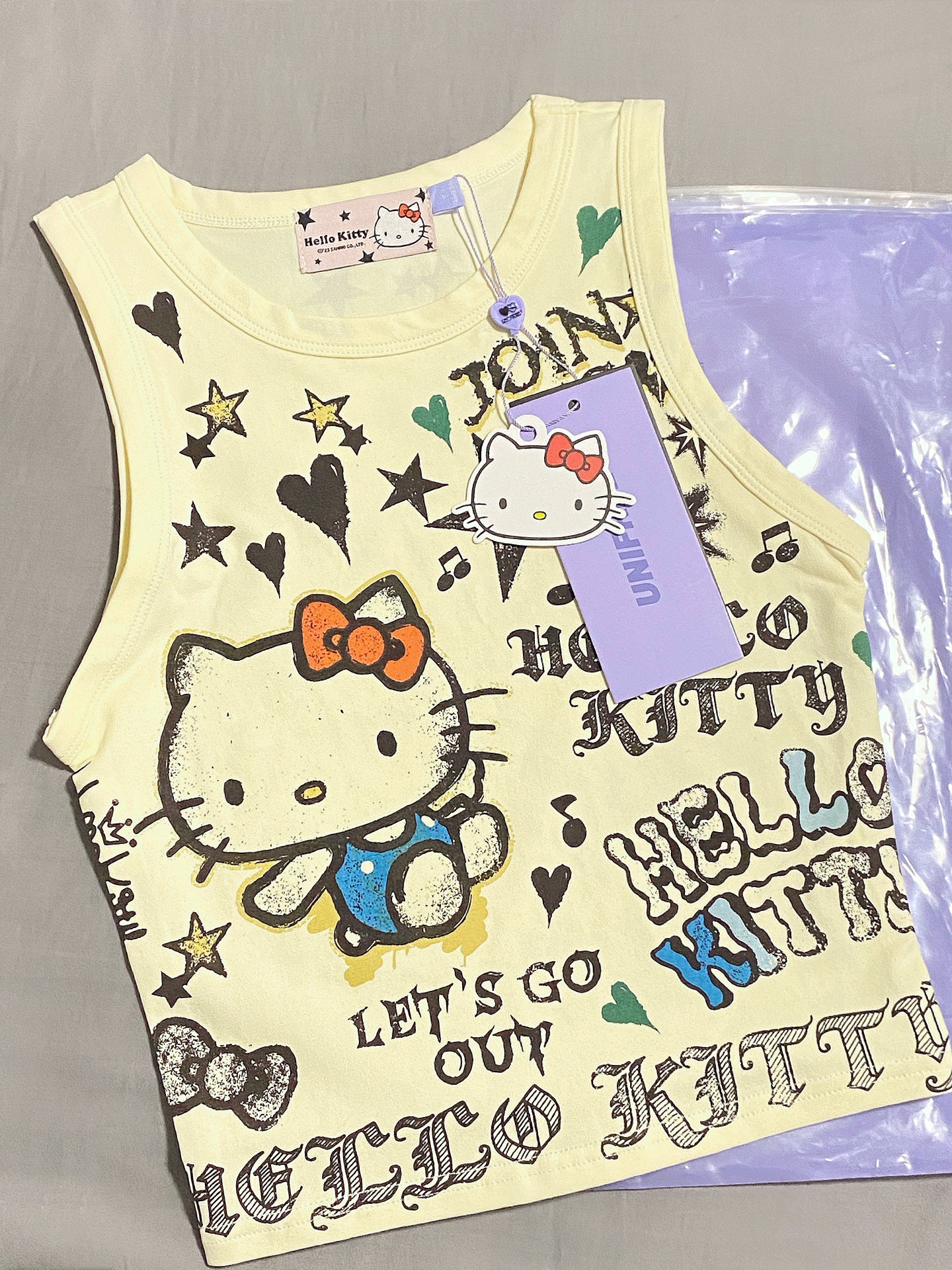 Hellokitty Women’s Sleeveless Racer Back Tank Tops Halter Neck Crop Tops