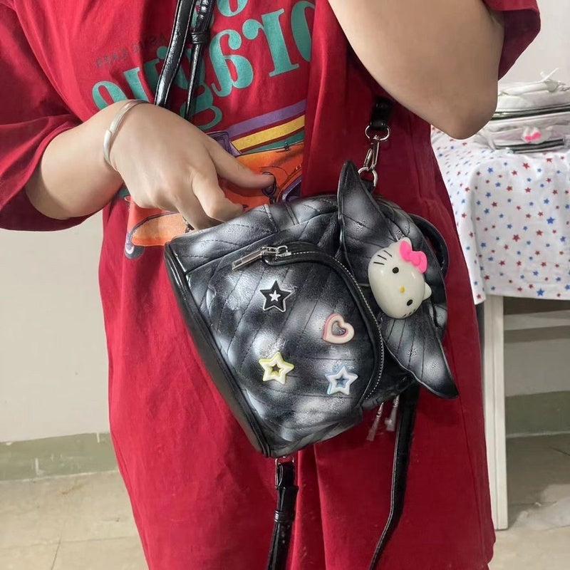 Hellokitty Fashion Backpack Mini Backpack Purse for Women Teenage Girls Purses PU Leather Backpack Shoulder Bag
