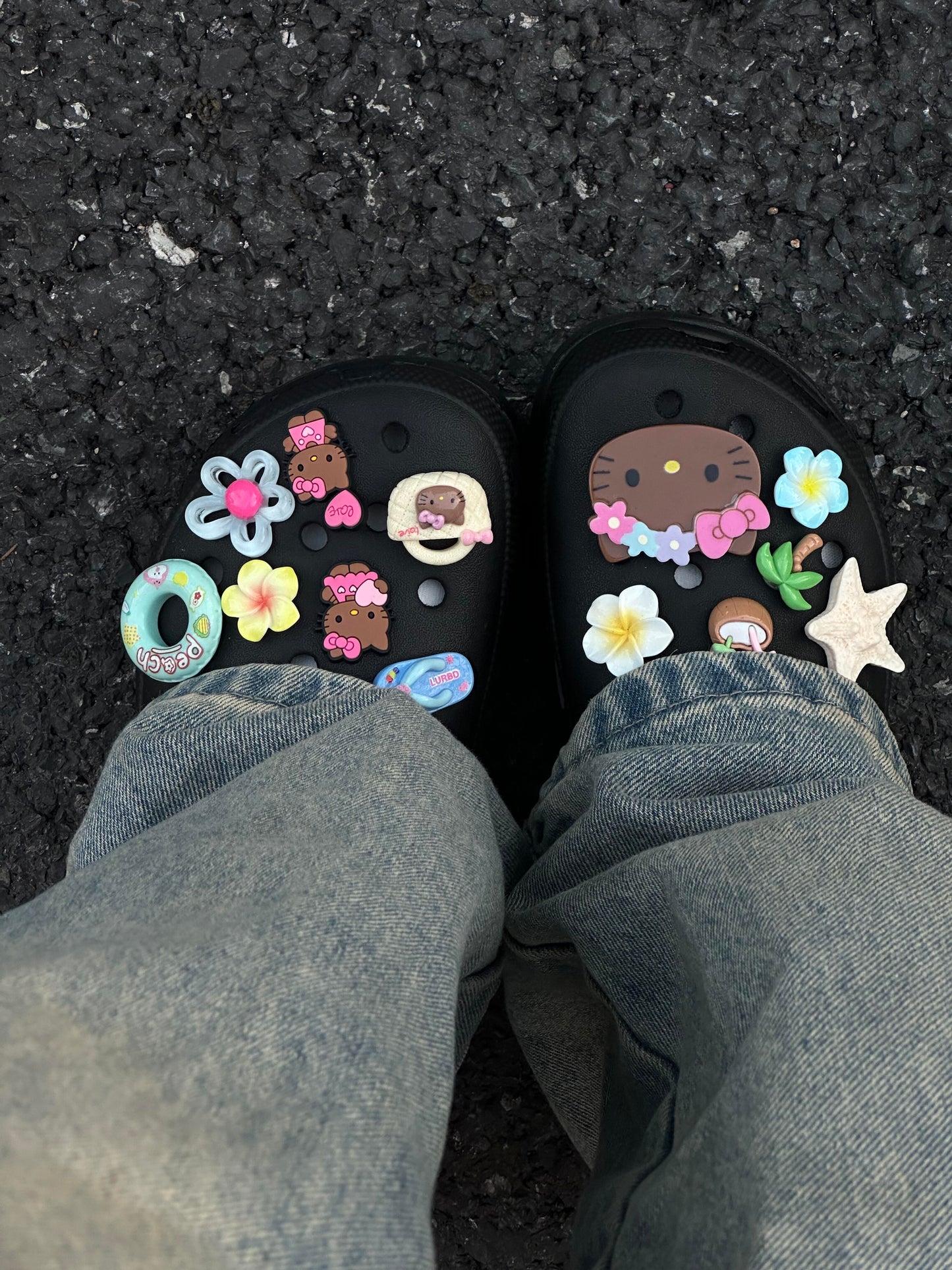 Tan Hellokitty Charms Pack Pins Shoe Decoration Croc Accessories