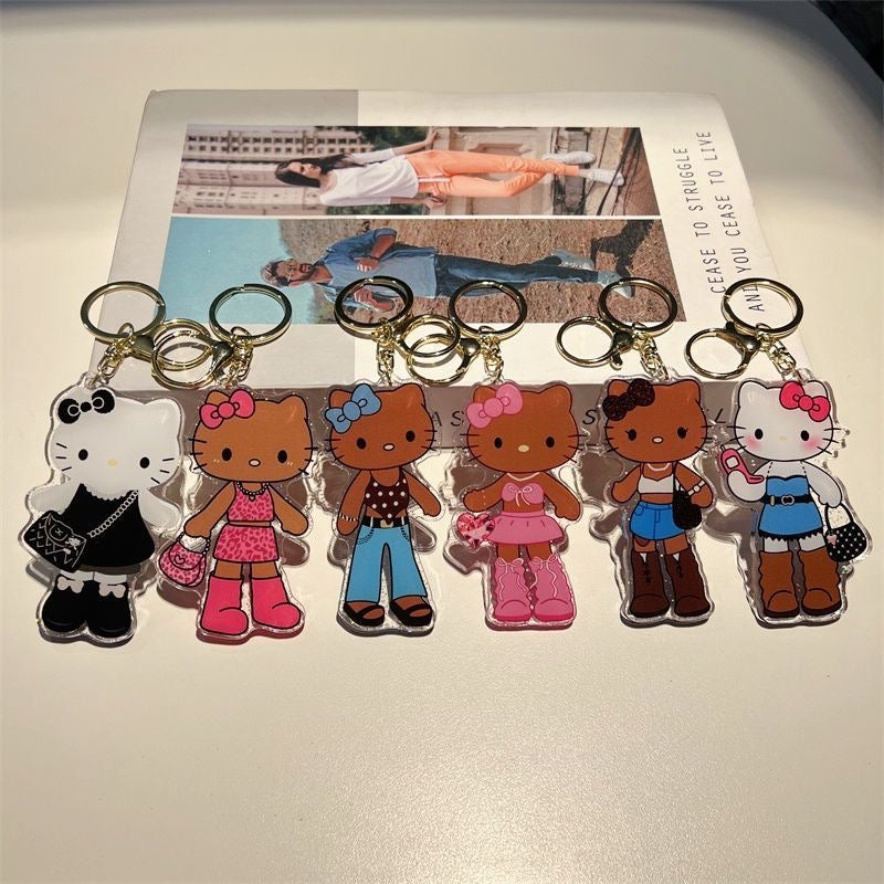 Hellokitty Acrylic Charm Keychain Set 6PCS