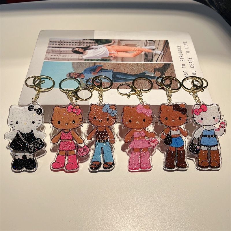 Hellokitty Acrylic Charm Keychain Set 6PCS