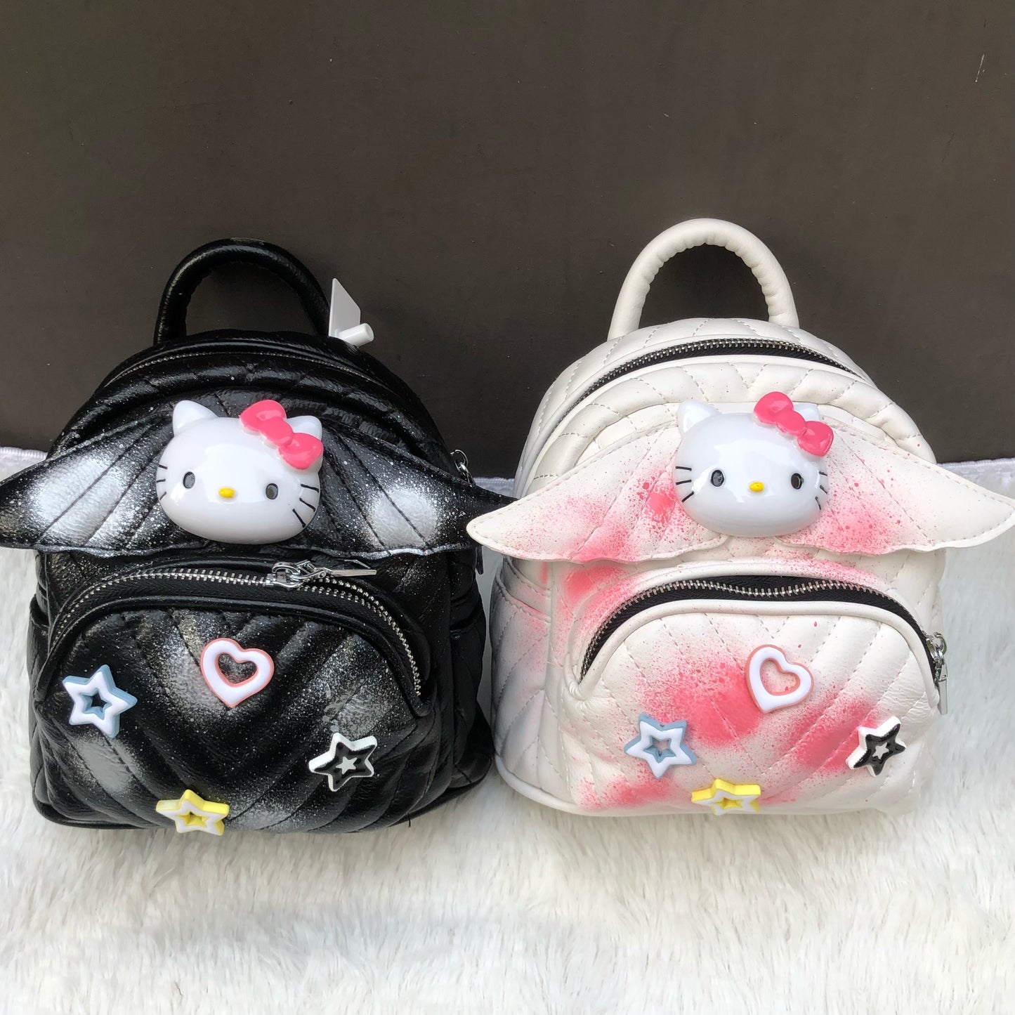 Hellokitty Fashion Backpack Mini Backpack Purse for Women Teenage Girls Purses PU Leather Backpack Shoulder Bag