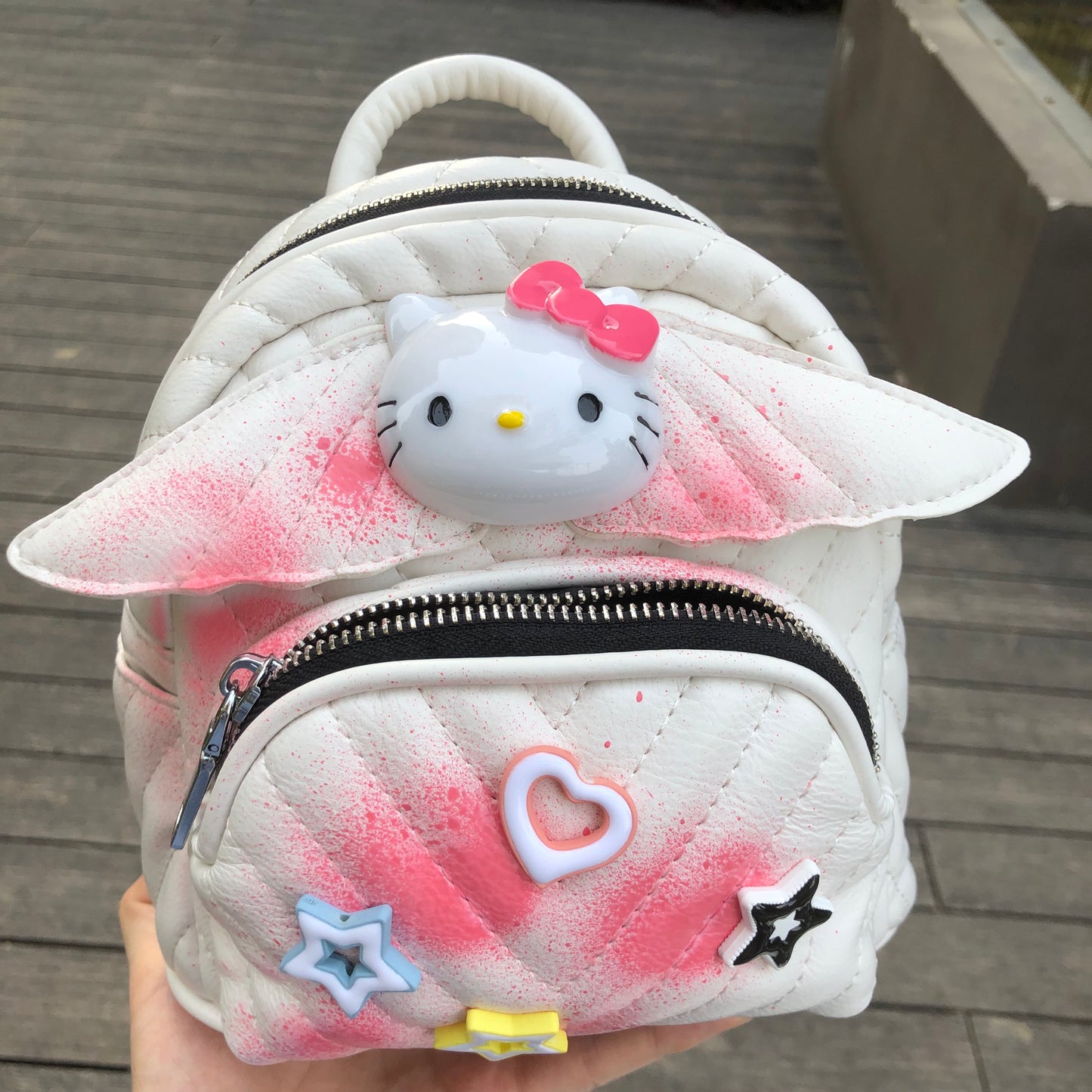 Hellokitty Fashion Backpack Mini Backpack Purse for Women Teenage Girls Purses PU Leather Backpack Shoulder Bag
