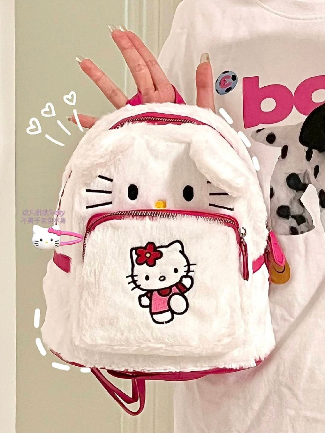 Sanrio Plush Double Strap Shoulder Bag Purse