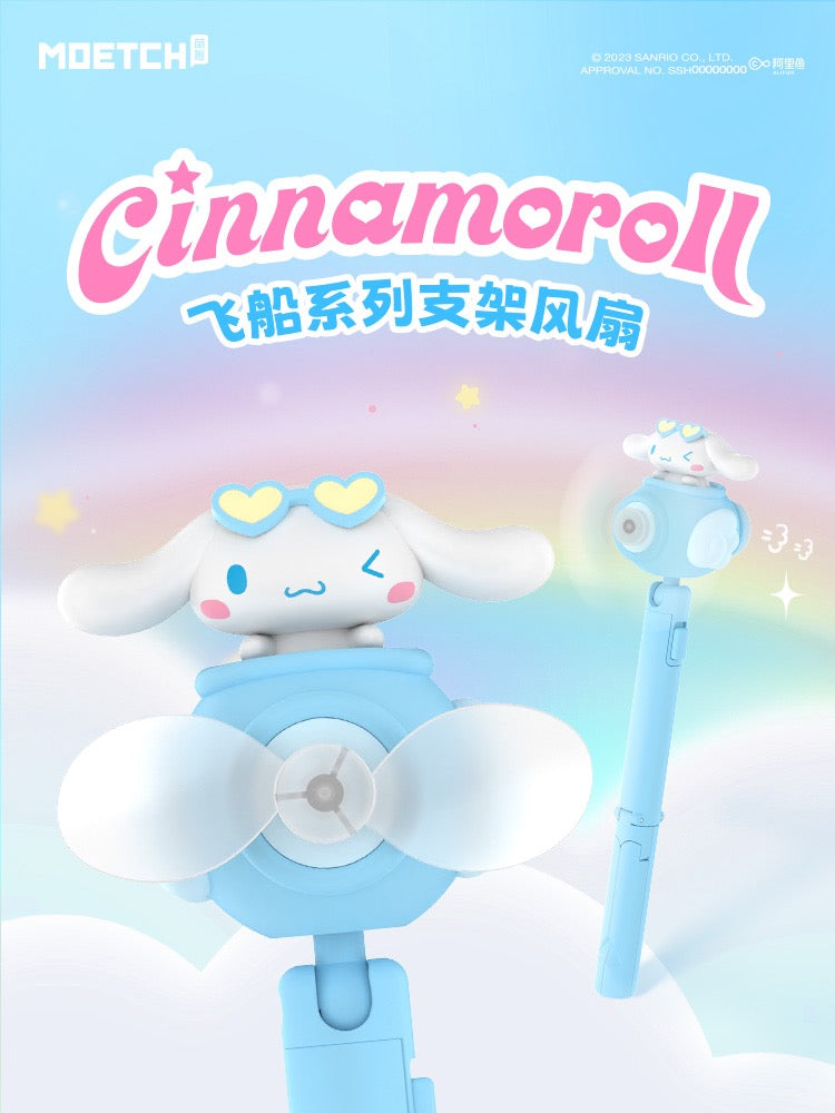 Sanrio Handheld Fan Portable, Mini Hand Held Fan Personal Desk Table Fan with Base for Women Girls Kids Outdoor