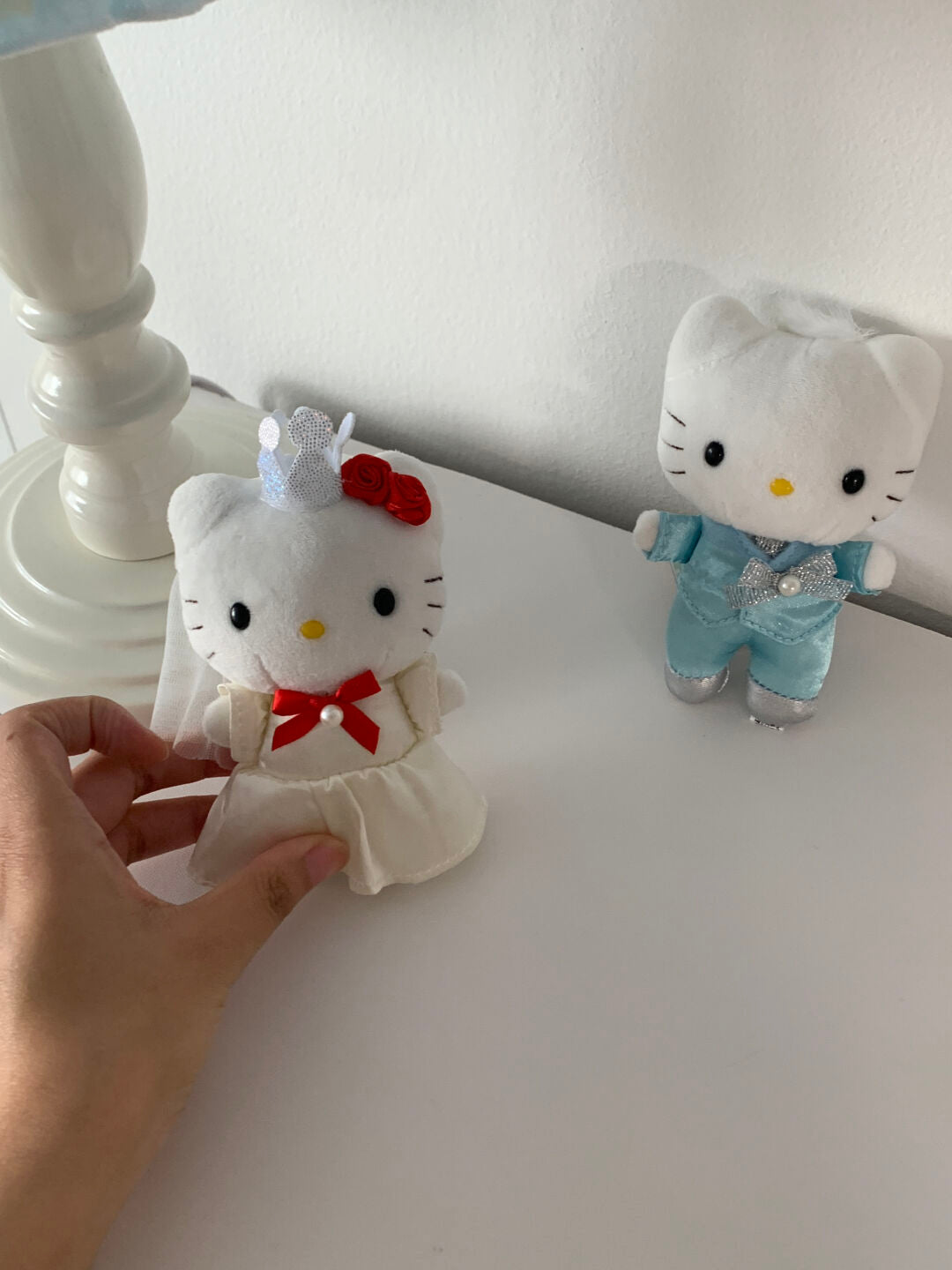 Hellokitty and Dear Daniel Wedding Plush Couple Keychain Cute Pendant Doll Keyring Accessories Pendant Toy Gift