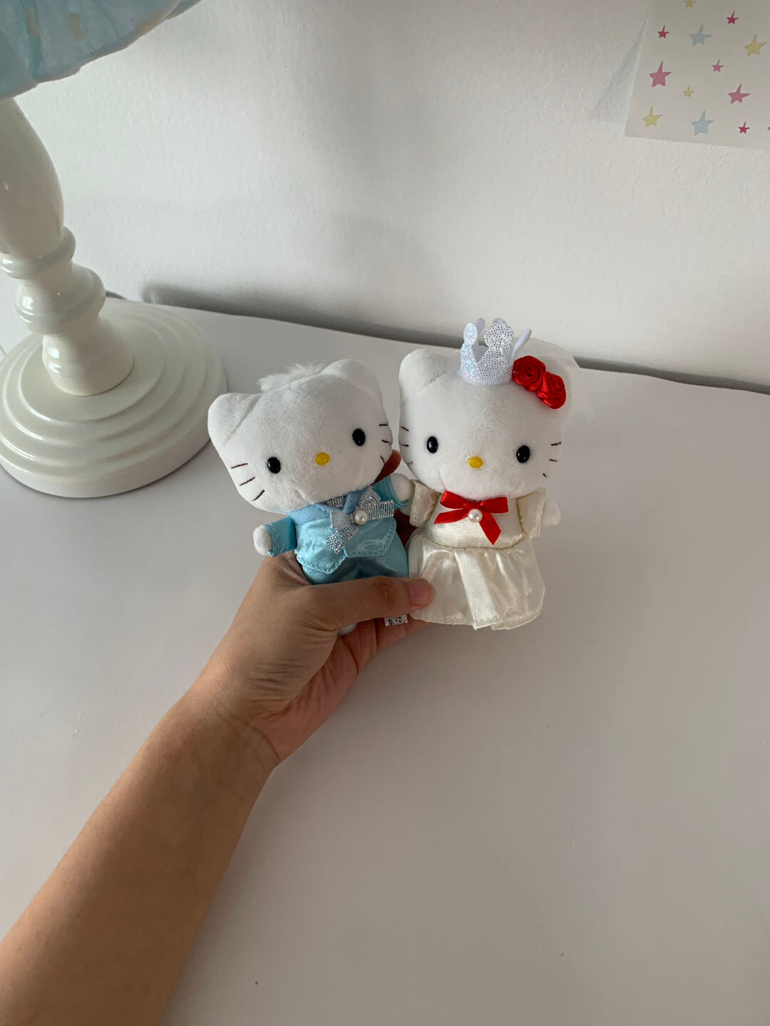 Hellokitty and Dear Daniel Wedding Plush Couple Keychain Cute Pendant Doll Keyring Accessories Pendant Toy Gift