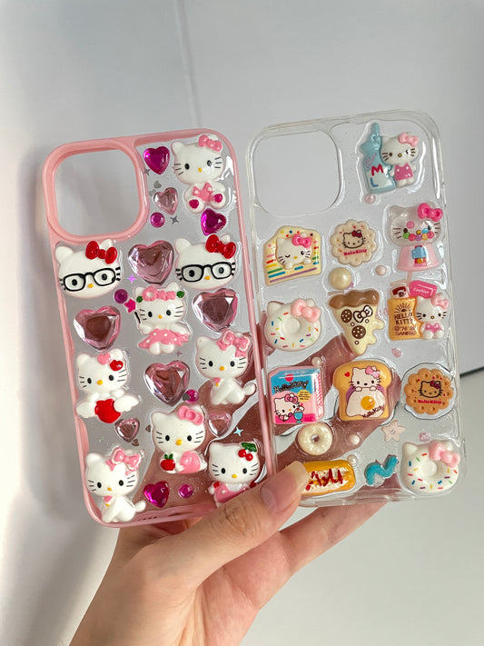 Hellokitty Stickers Cute Kawaii Soft Phone Case