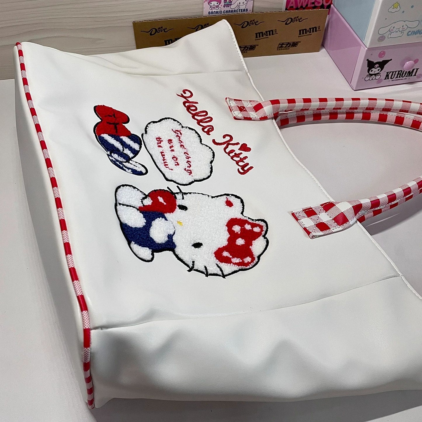 Hello Kitty Cute Tote Bag, Shopping Bag, Gym Bag, Kitchen Reusable Grocery Bag