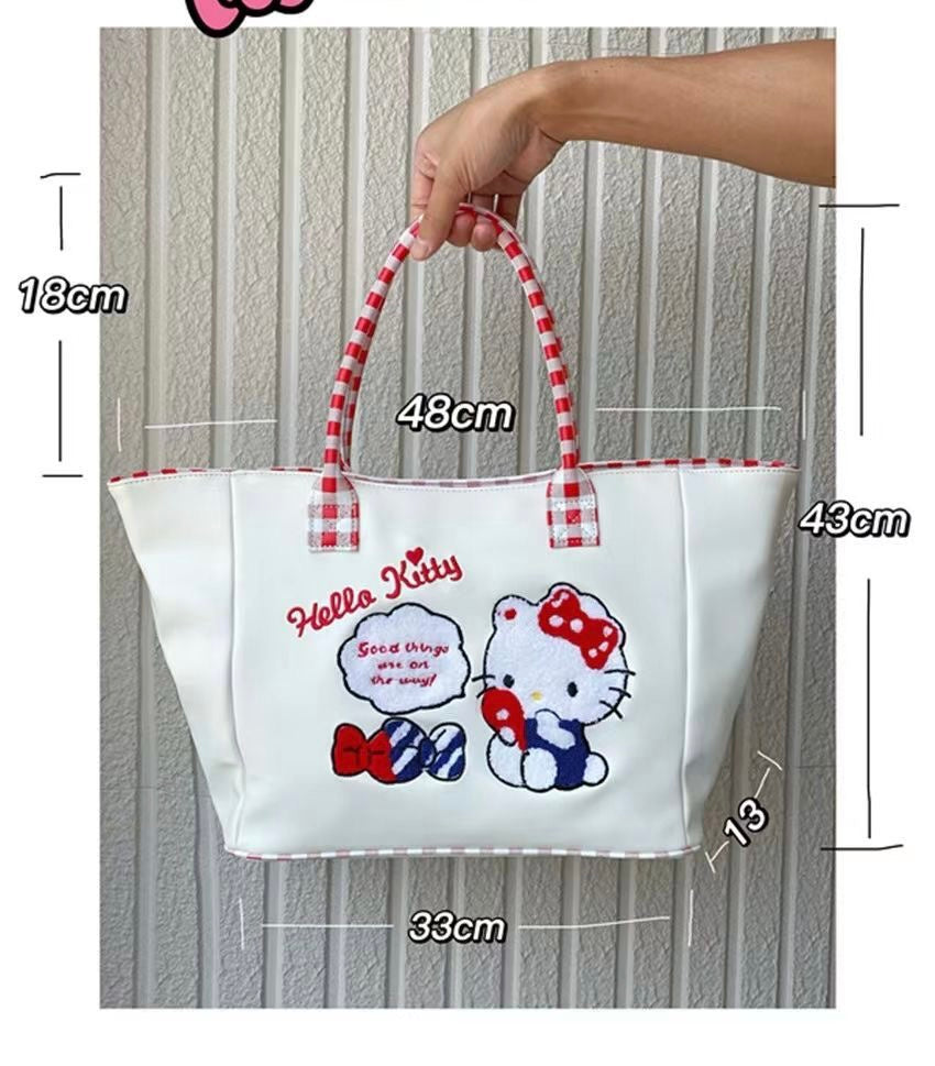 Hello Kitty Cute Tote Bag, Shopping Bag, Gym Bag, Kitchen Reusable Grocery Bag