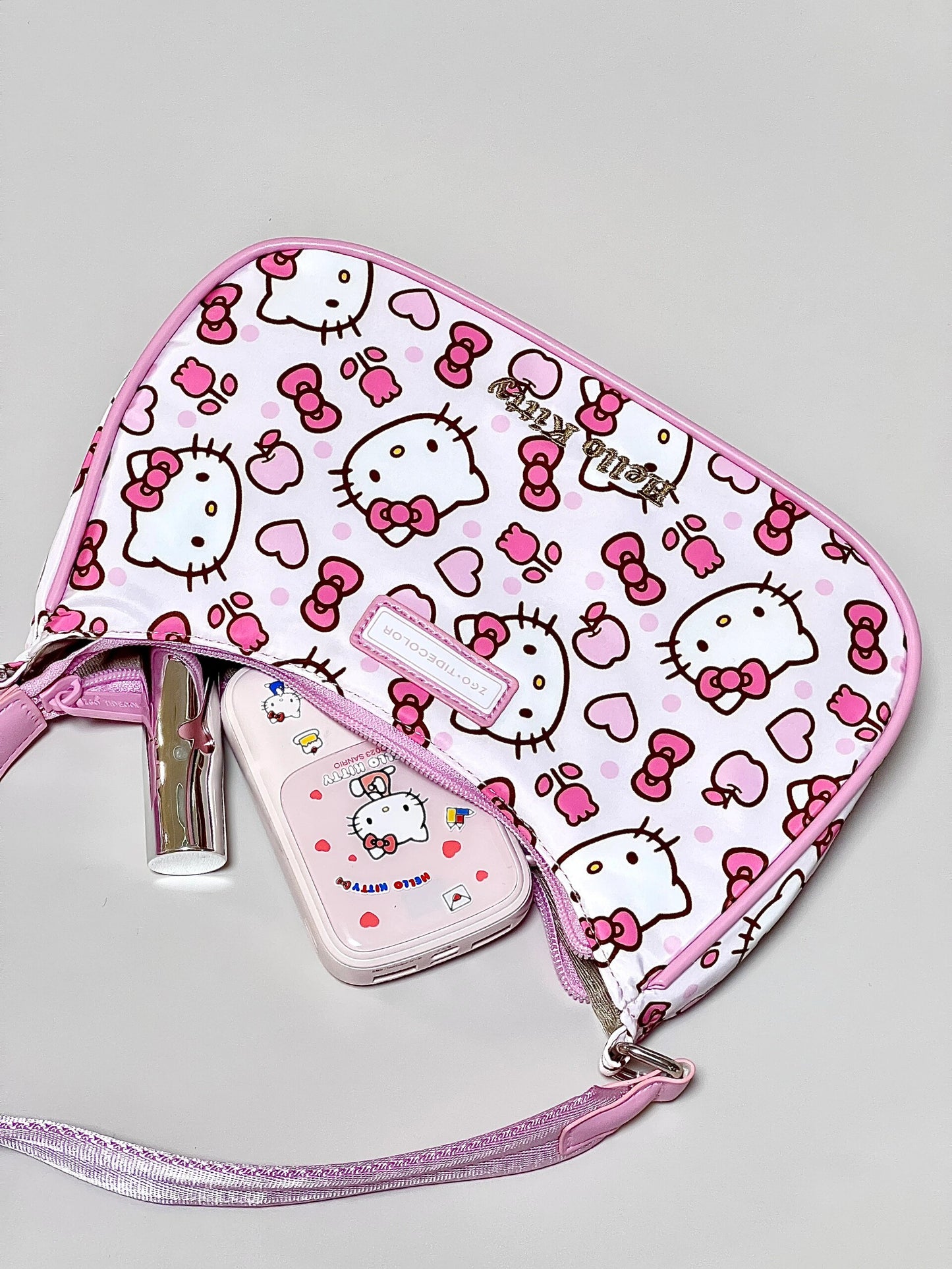 Sanrio Hobo Bag for Women Nylon Shoulder Crossbody Bags Y2K Small Clutch Totes Handbag Evening Armpit Top Handle Purse(gift box packaging)