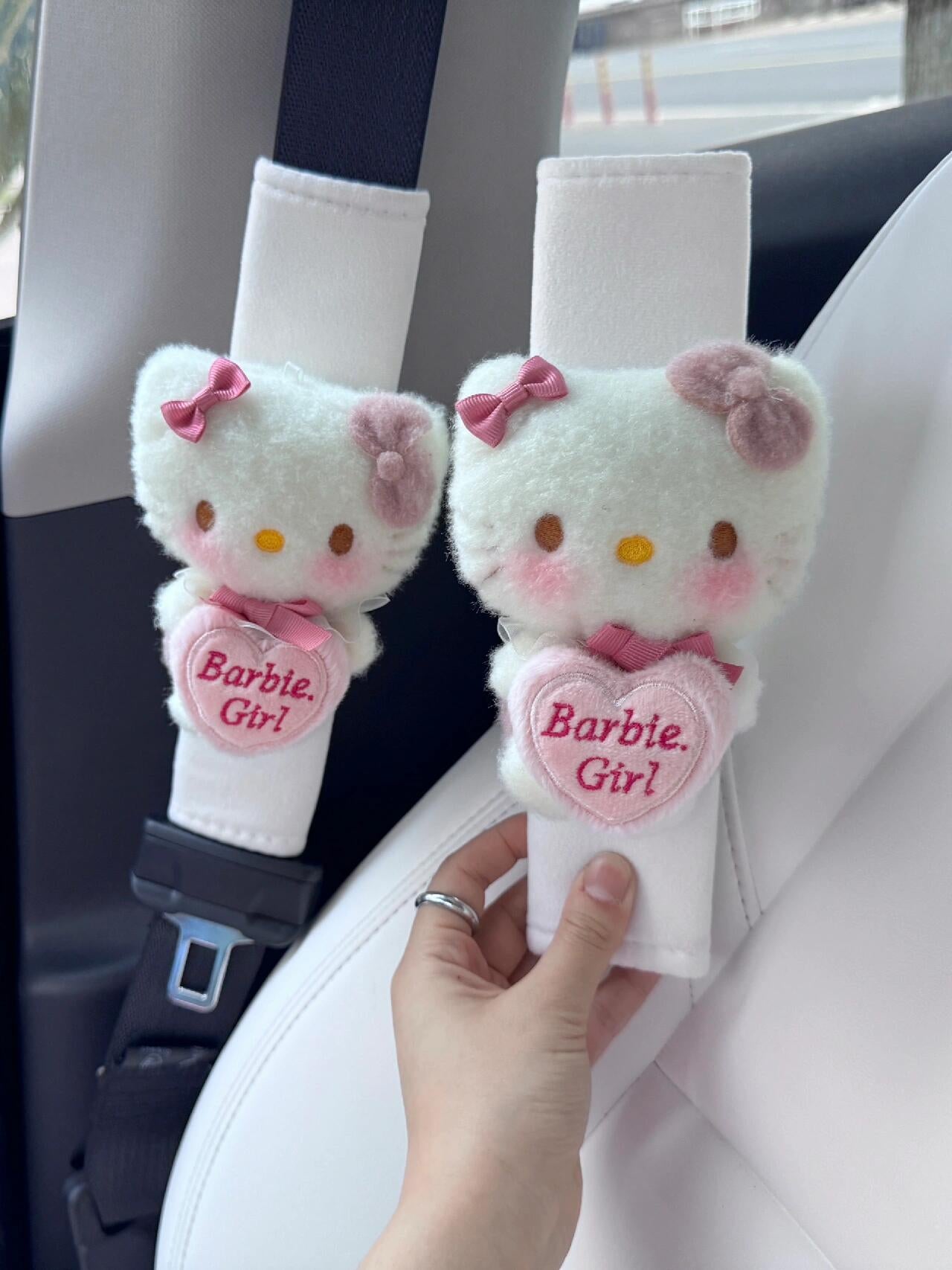 Hellokitty Car Seat Belt Cover Pad, Seatbelt Shoulder Strap Pads Covers for Shoulder Protector Car Accessories for Kids Adults (1 PCS)