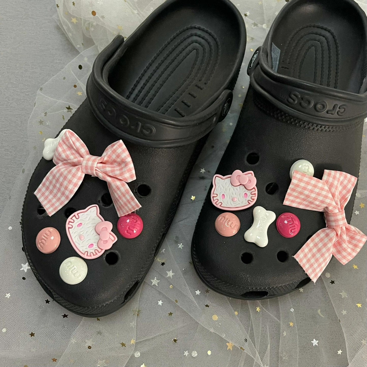 KT Charms Cute Pack Pins Shoe Decoration Croc Accessories for Croc Bags Clogs Slides