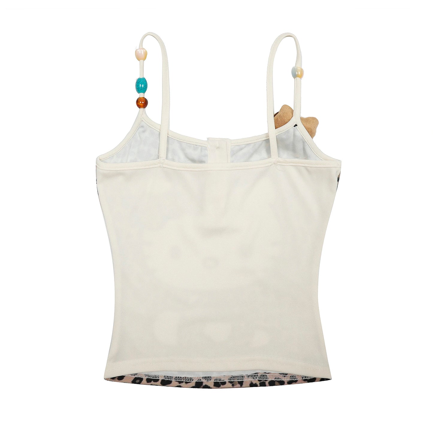Hellokitty Women's Leopard Print Cami Crop Top Halter Tie Backless Y2k Tops