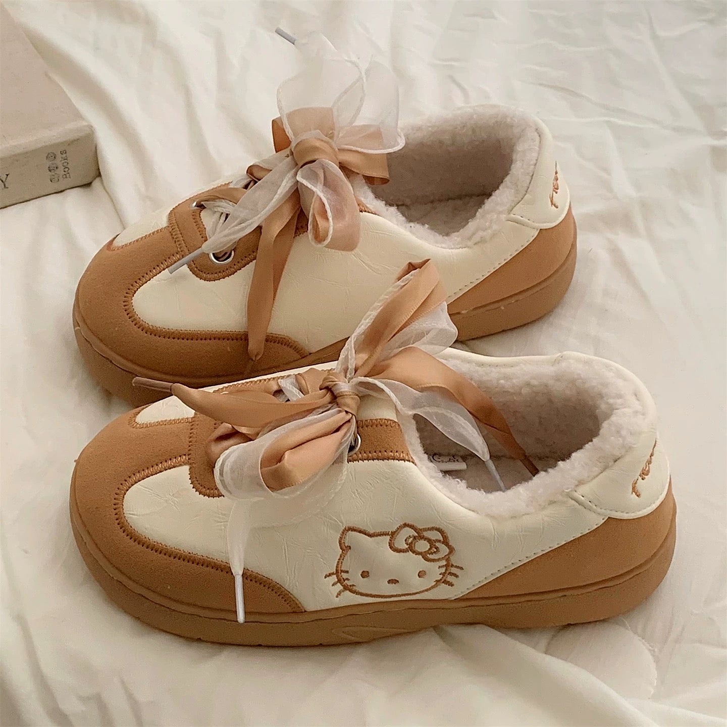 Hellokitty Cute Sneakers Ribbon Shoe Laces Casual Fashion Comfortable Classic Fall Shoes