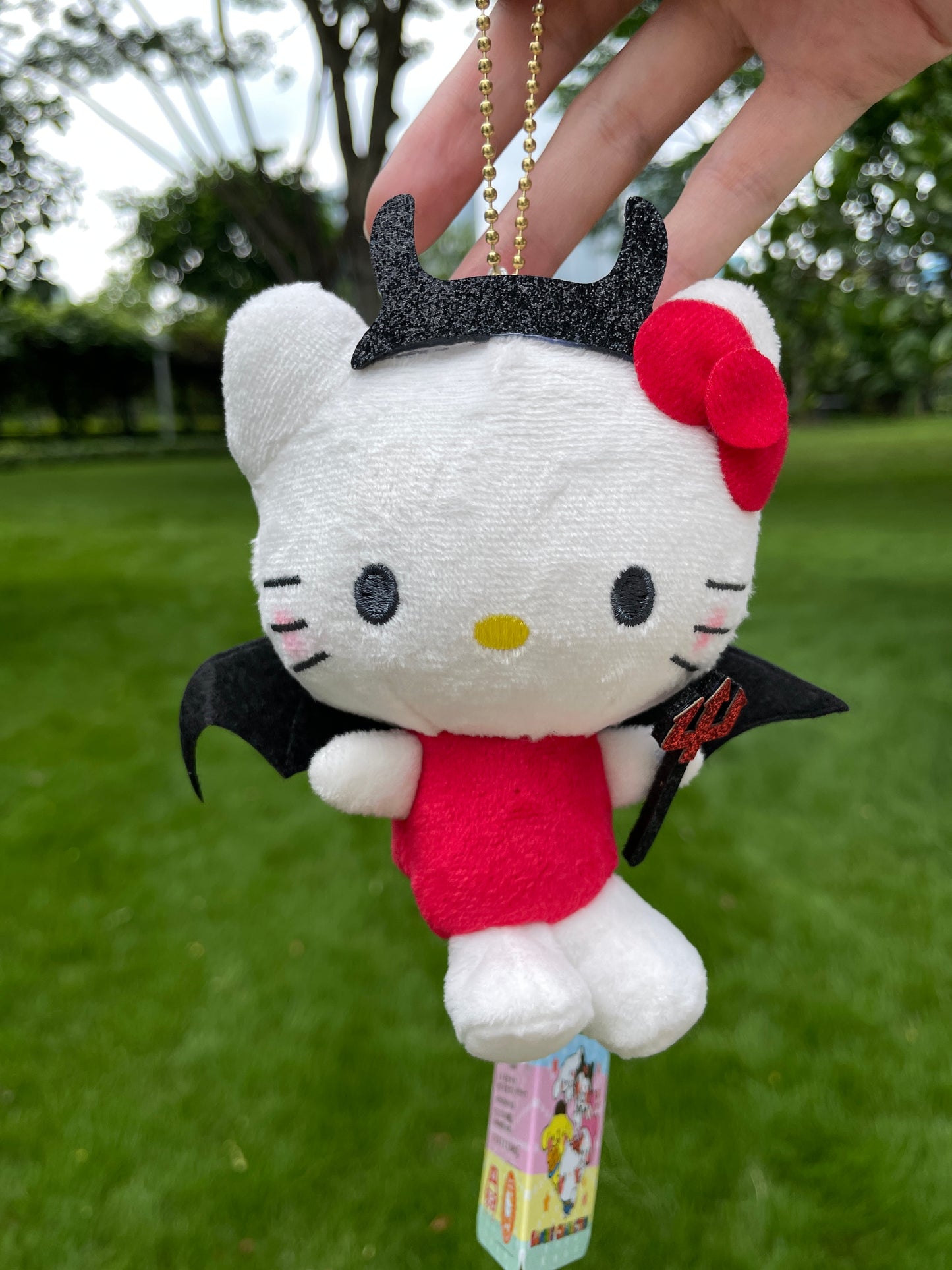 Sanrio Halloween Devil Bat Plushie Keychain