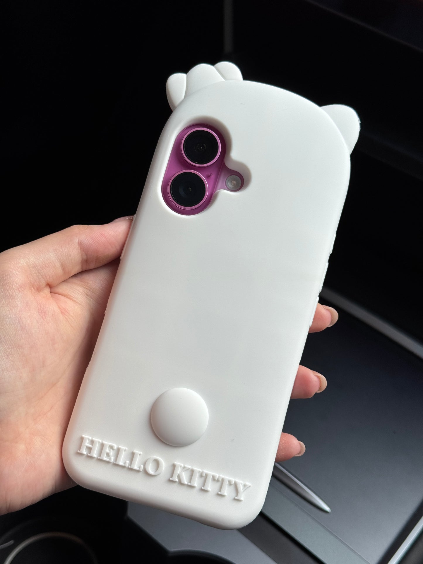 Hellokitty Shape White Silicone Cute Kawaii Phone Case