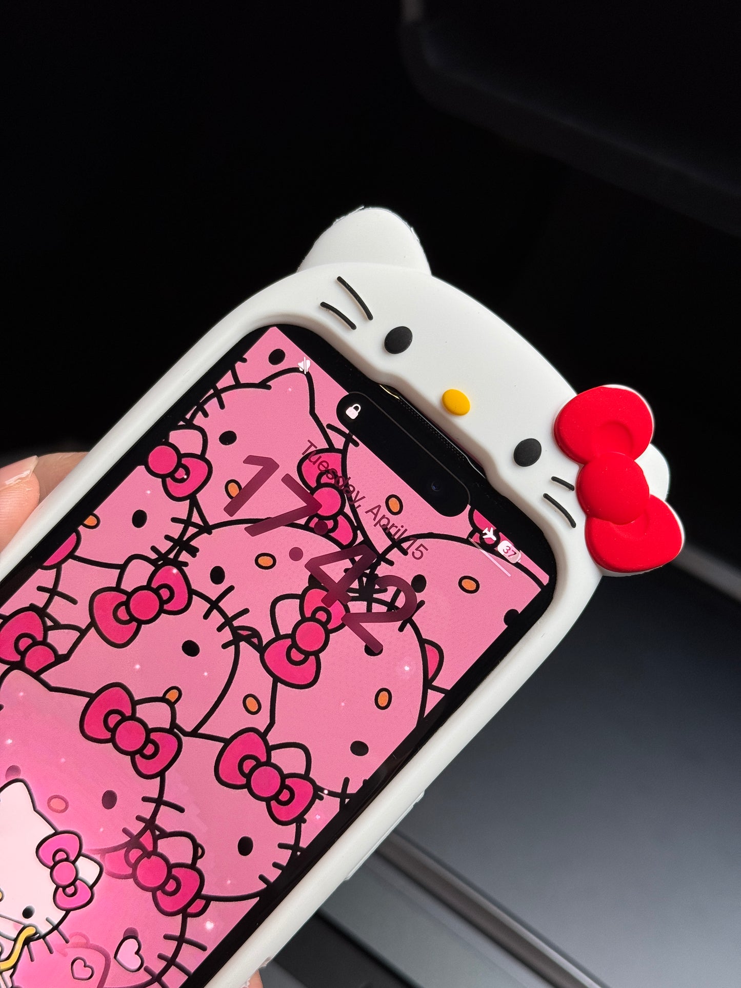 Hellokitty Shape White Silicone Cute Kawaii Phone Case