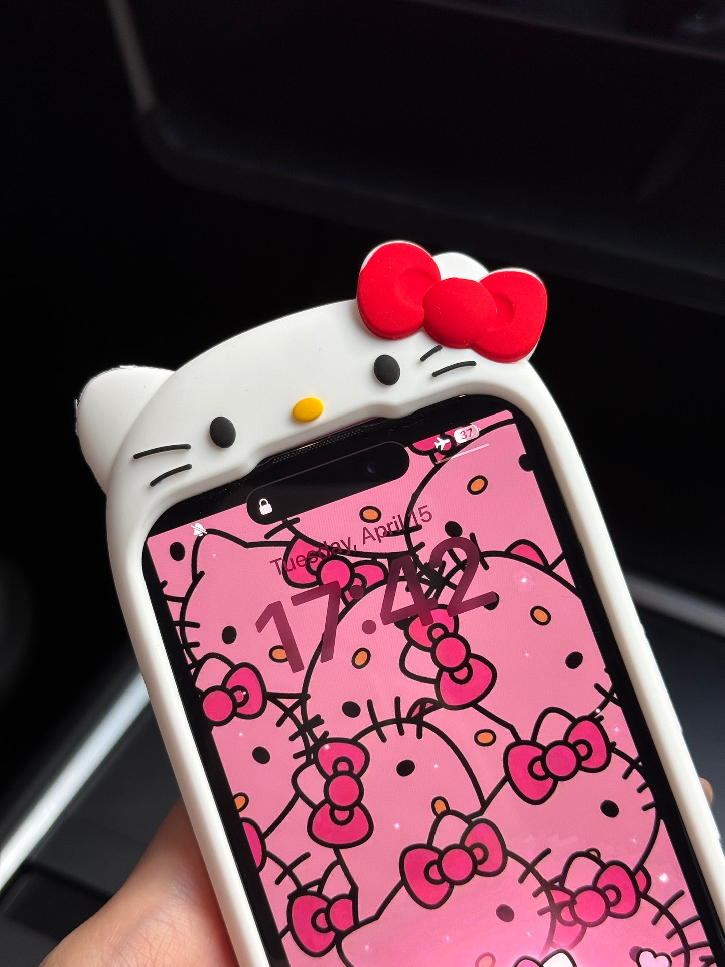 Hellokitty Shape White Silicone Cute Kawaii Phone Case