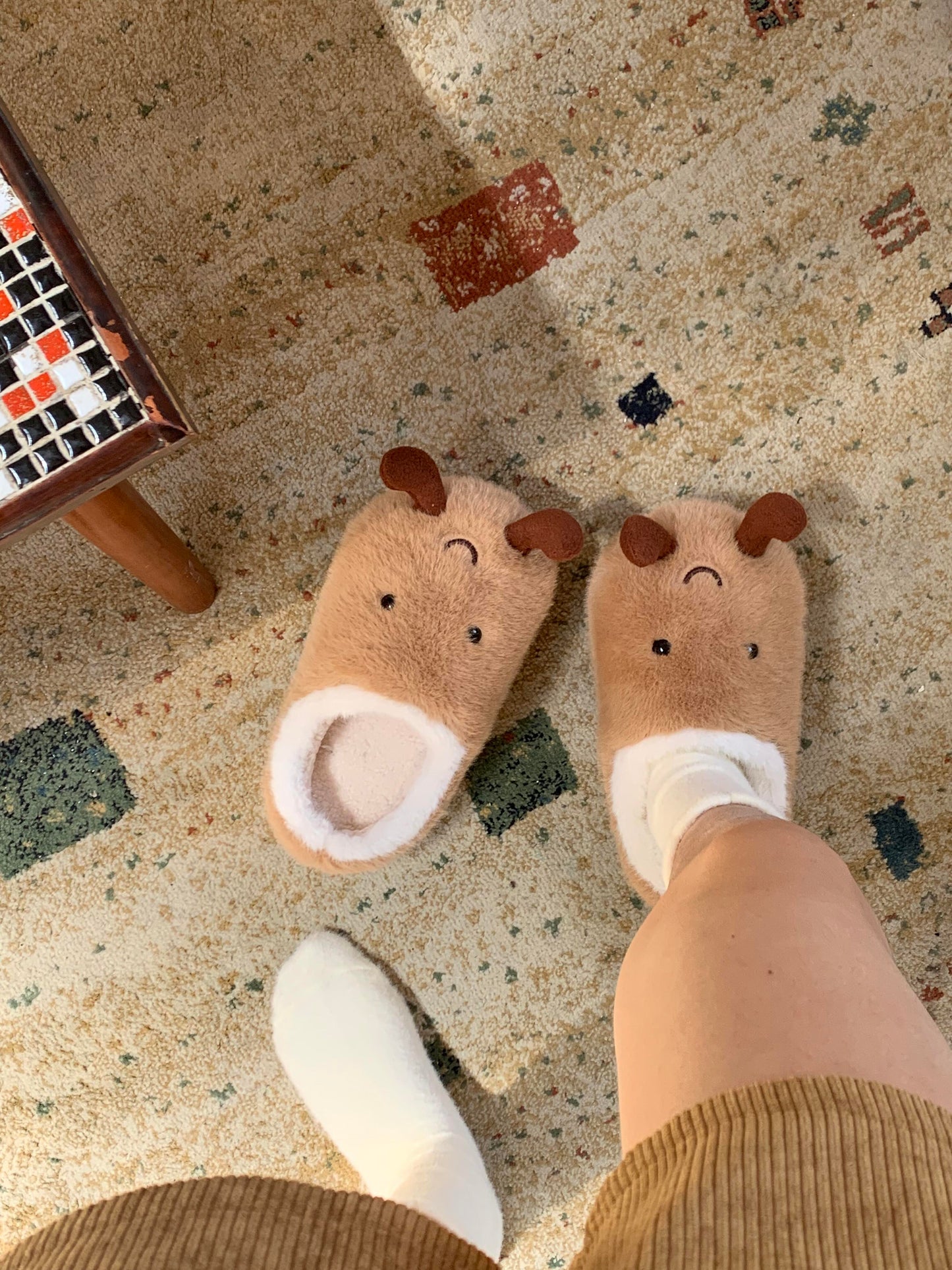 Potato Jellycat Fluffy Fuzzy Scuff Slippers Soft Comfy Memory Foam Non-slip Indoor House Shoes