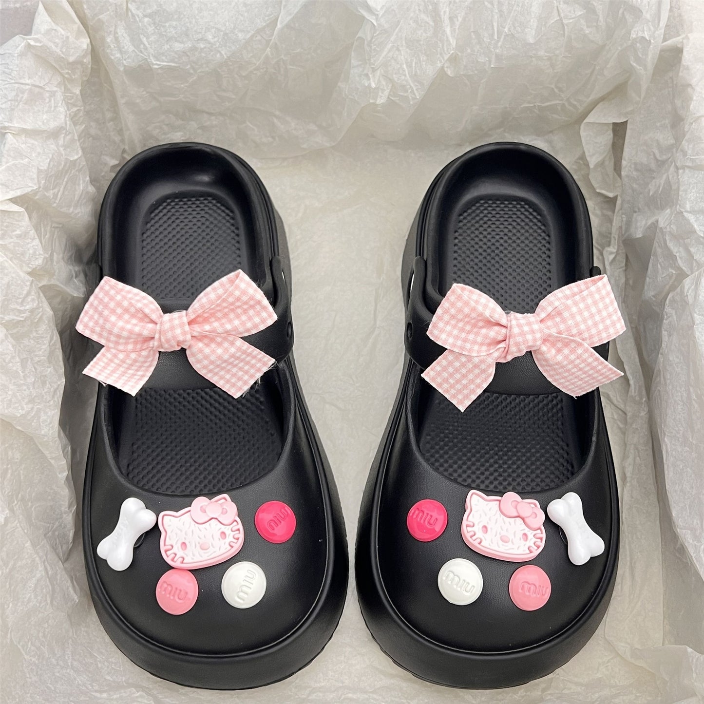 Hello Kitty Bowtie Slip on Water Shoes Casual Summer for Girls