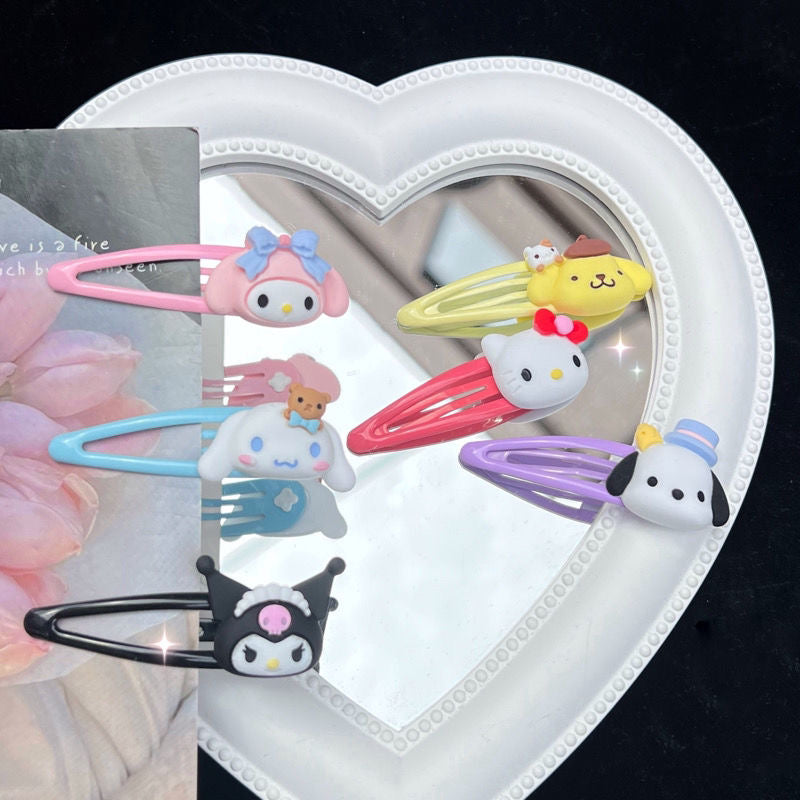 Sanrio hair clips | 6 Count (Pack of 1)