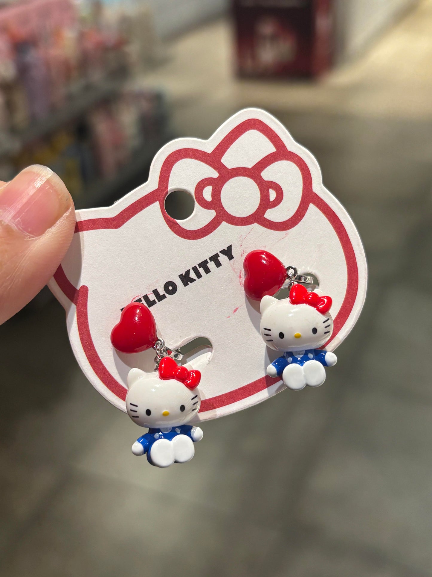 Hello Kitty Charm Stud Pendant Earrings（2pcs）